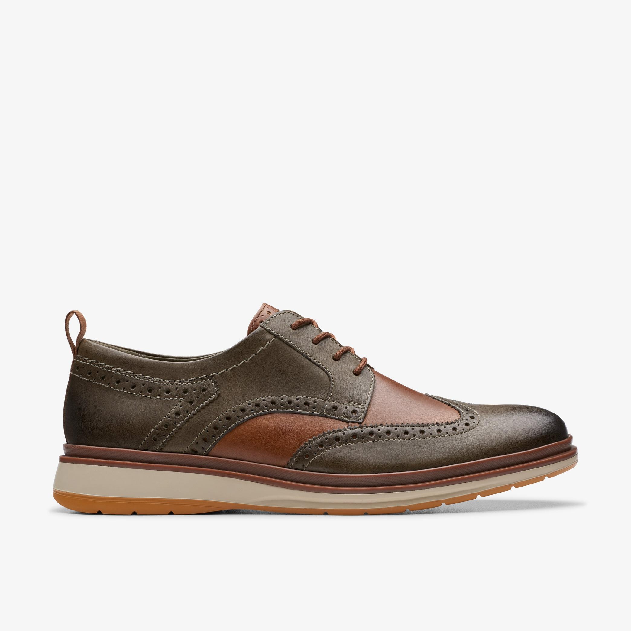 Chantry Wing Dark Olive Combination Oxford Shoes, view 1 of 7