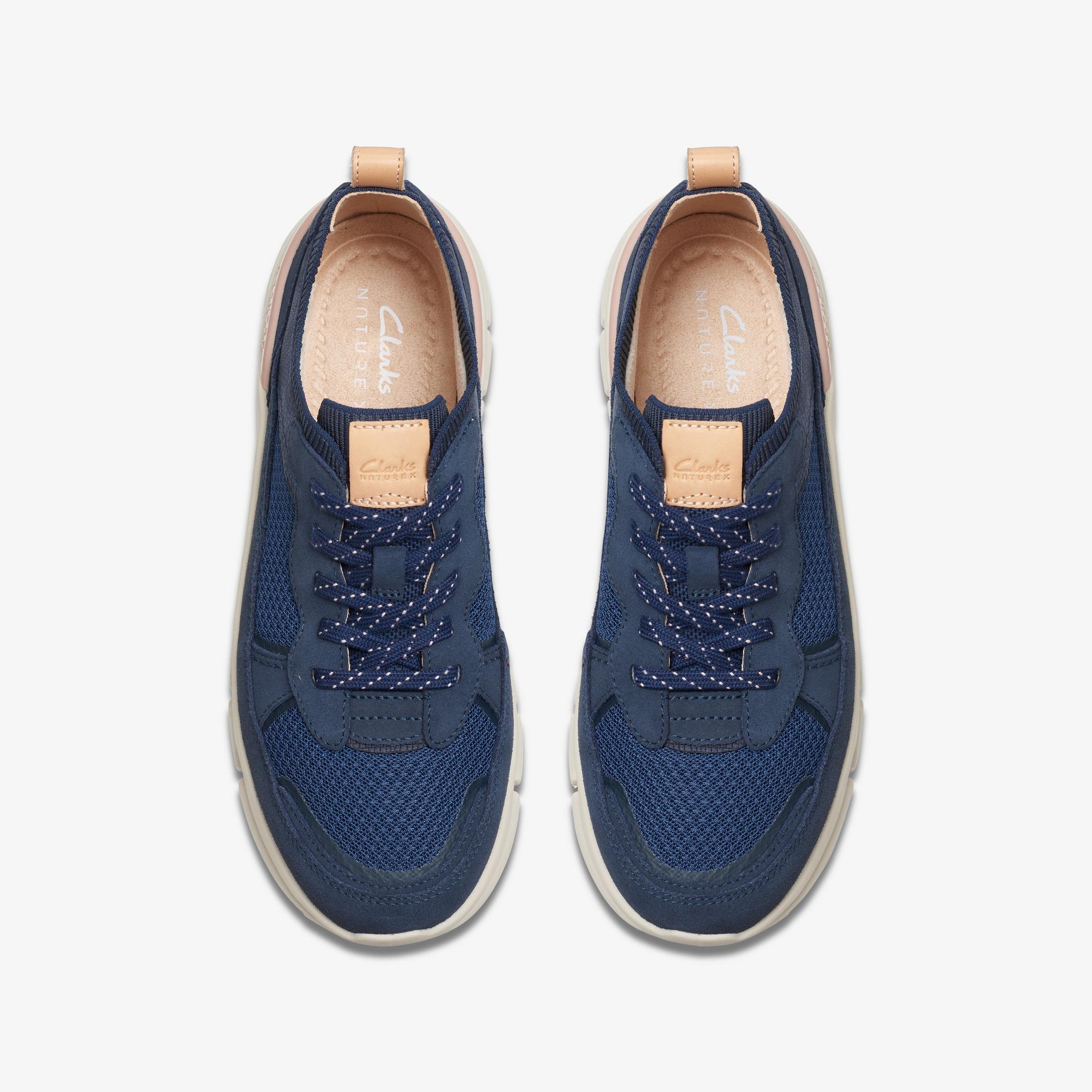 Womens Nature X Cove Navy Combination Trainers | Clarks UK