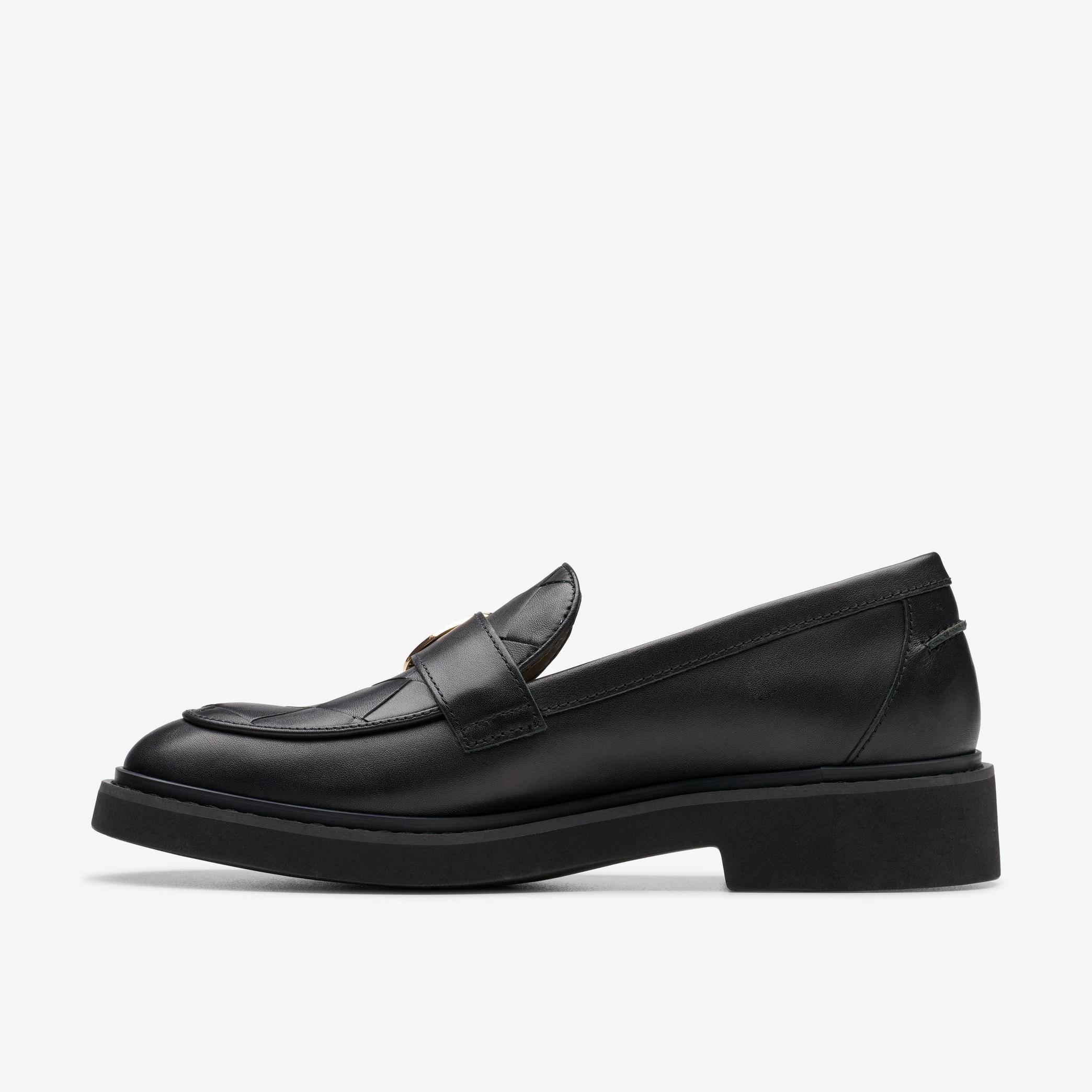SPLEND PENNY Black Leather Loafers, view 2 of 6