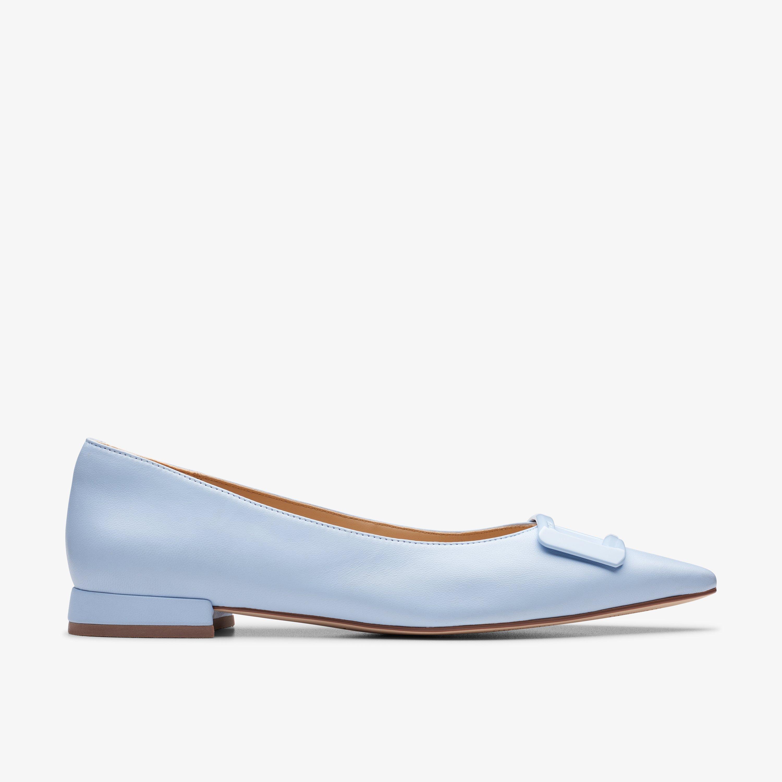 Sensa 15 Lux Blue Leather Ballet Pumps, view 1 of 10
