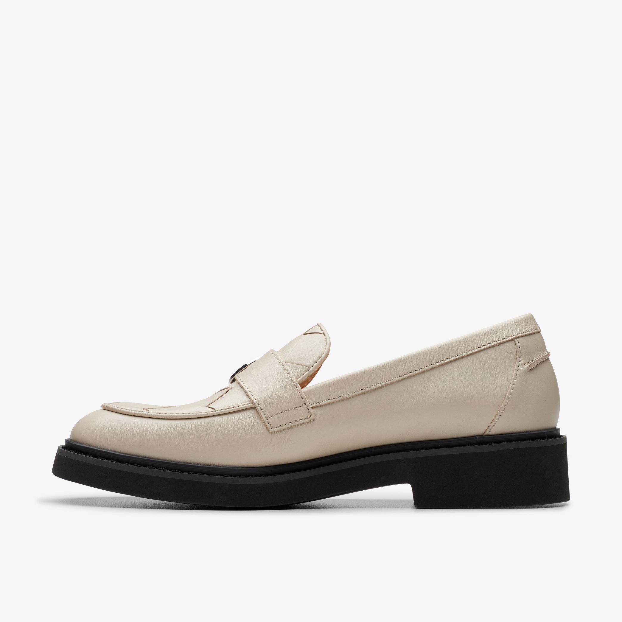 Womens Splend Penny Ivory Leather Loafers | Clarks IE