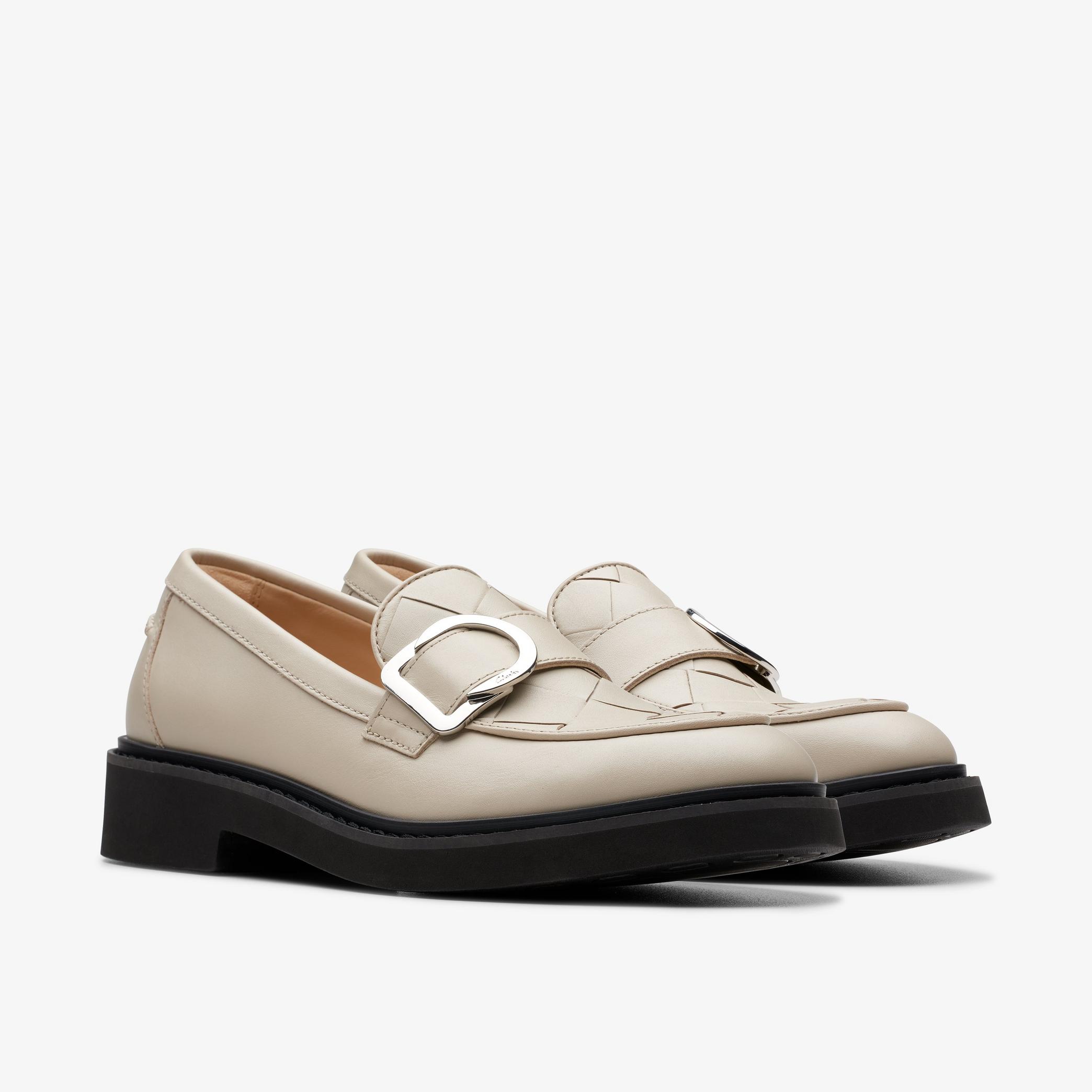 Splend Penny Ivory Leather Loafers, view 4 of 6