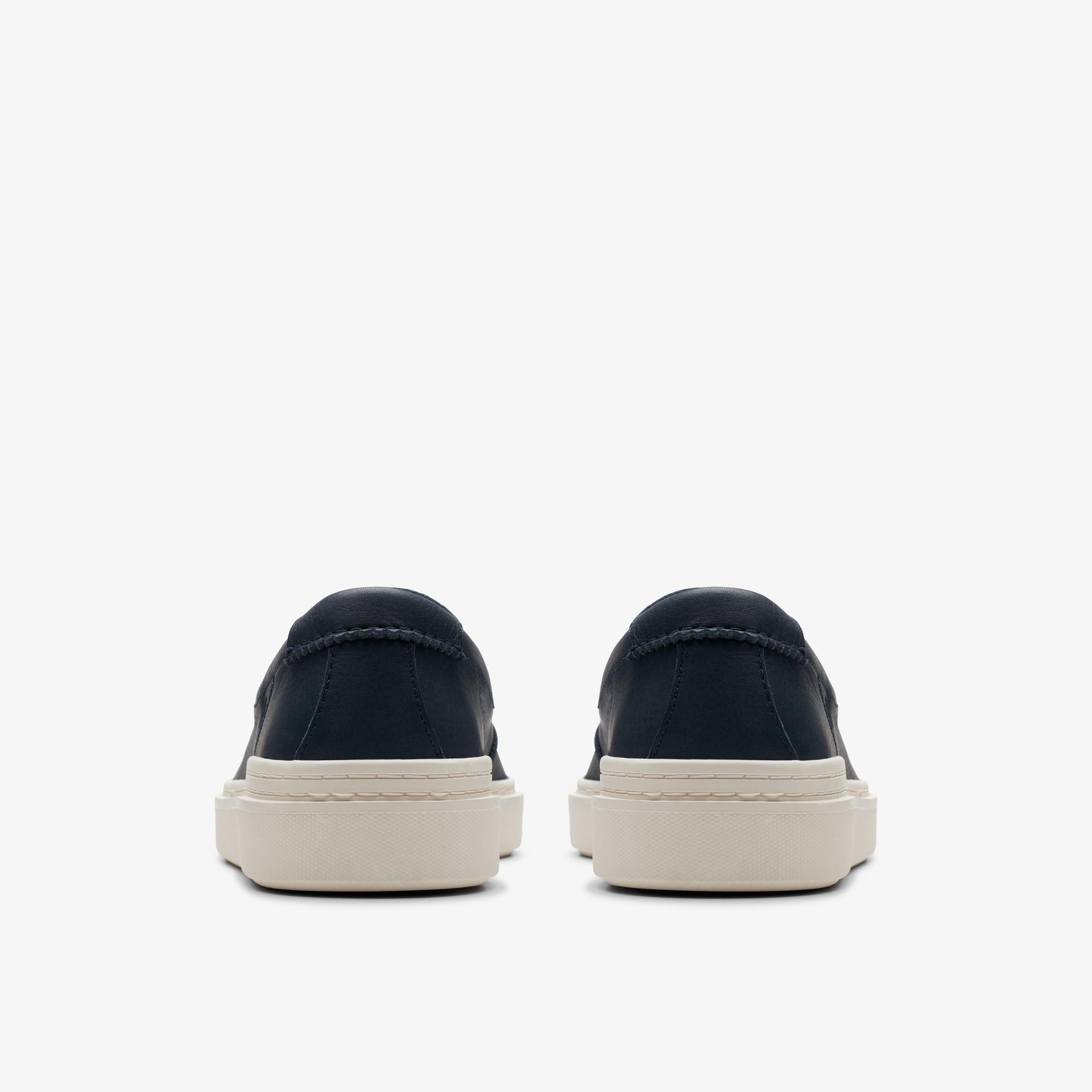 Mens Craft Swift Go Navy Leather Slip-On Sneaker