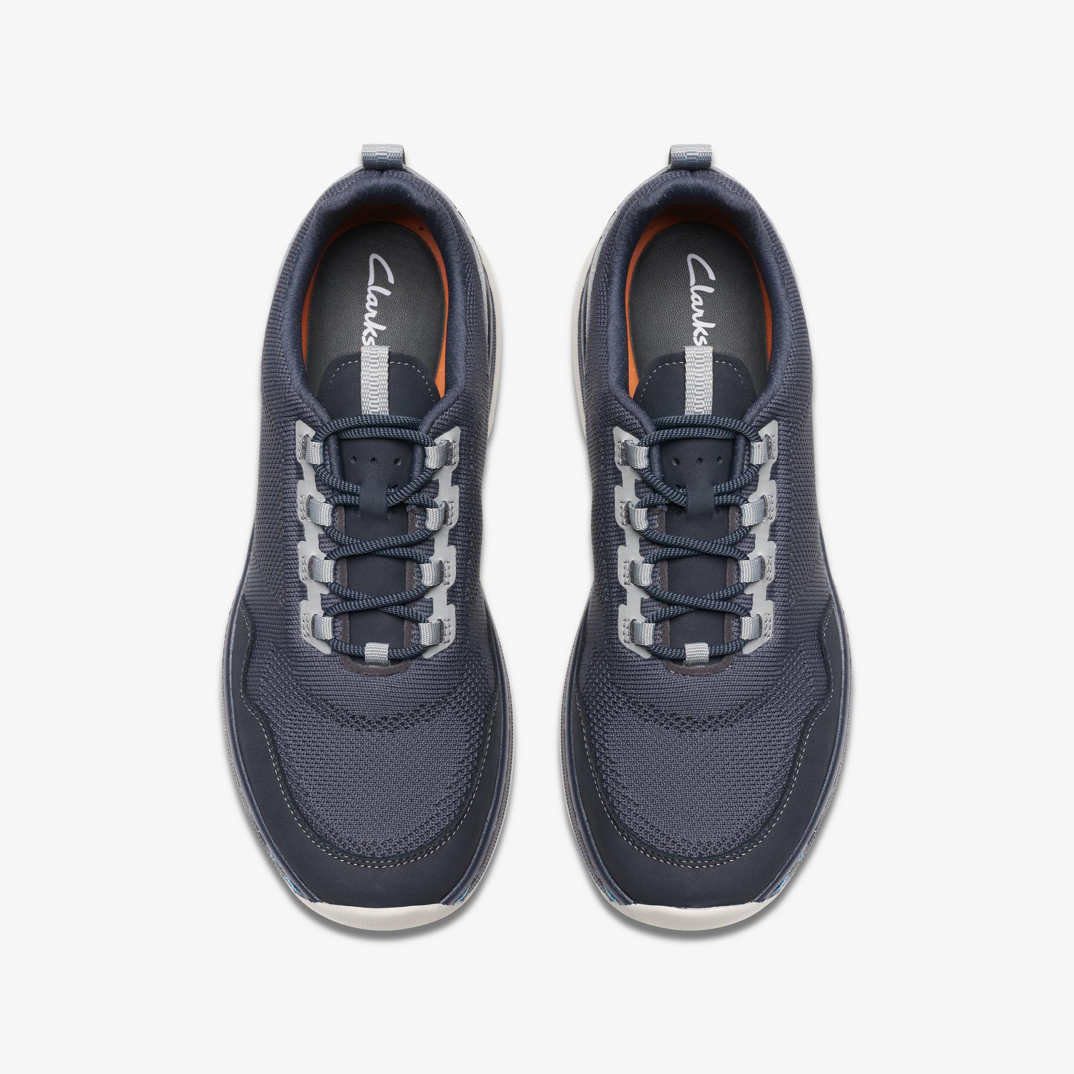 Clarks Pro Knit Navy Combination Trainers, view 6 of 6