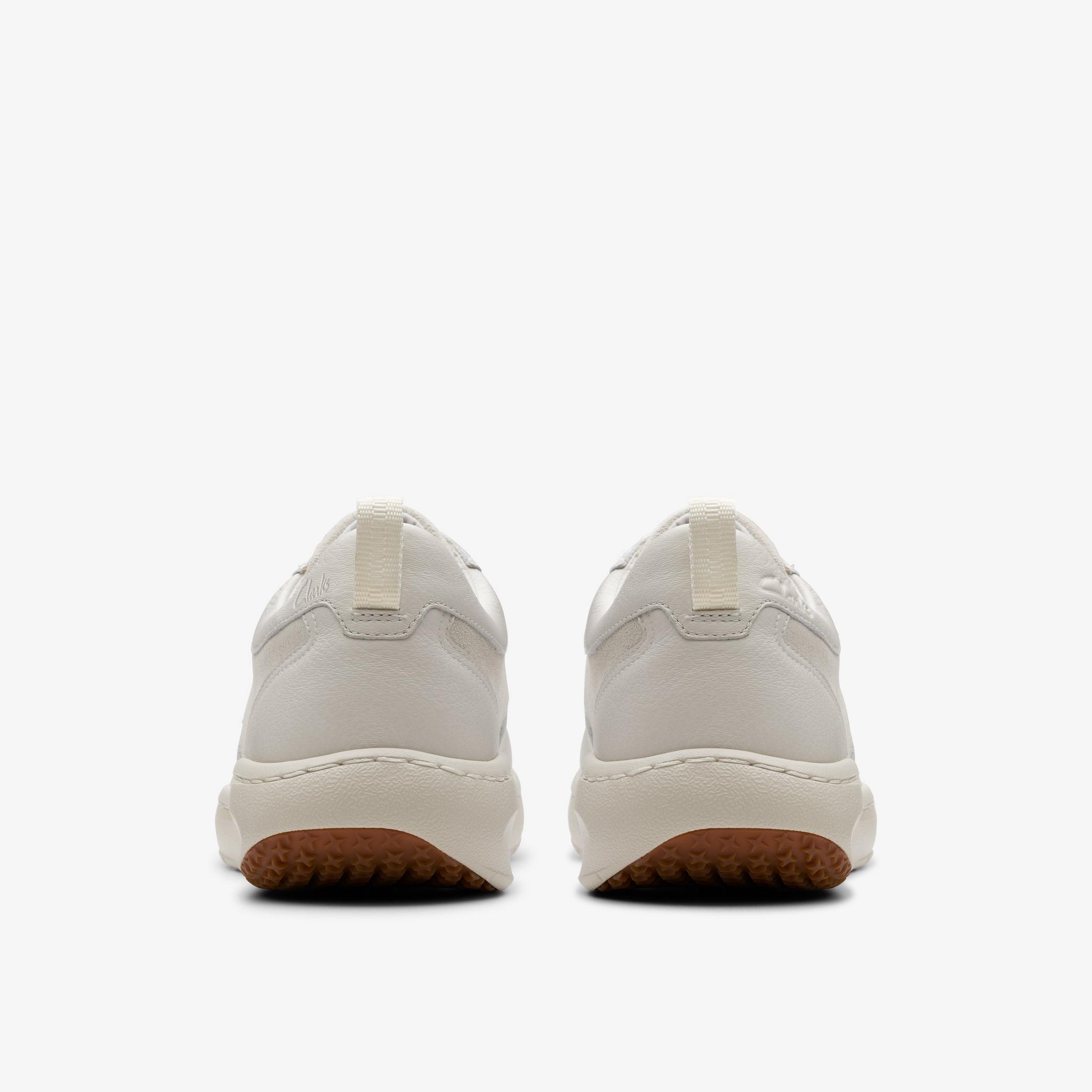 Clarks Pro Lace White Leather Trainers, view 5 of 6