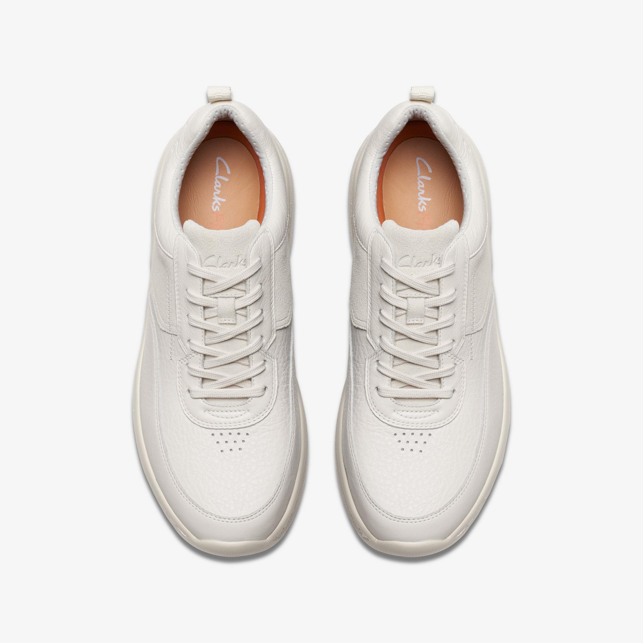 MENS Clarks Pro Lace White Leather Sneakers | Clarks US