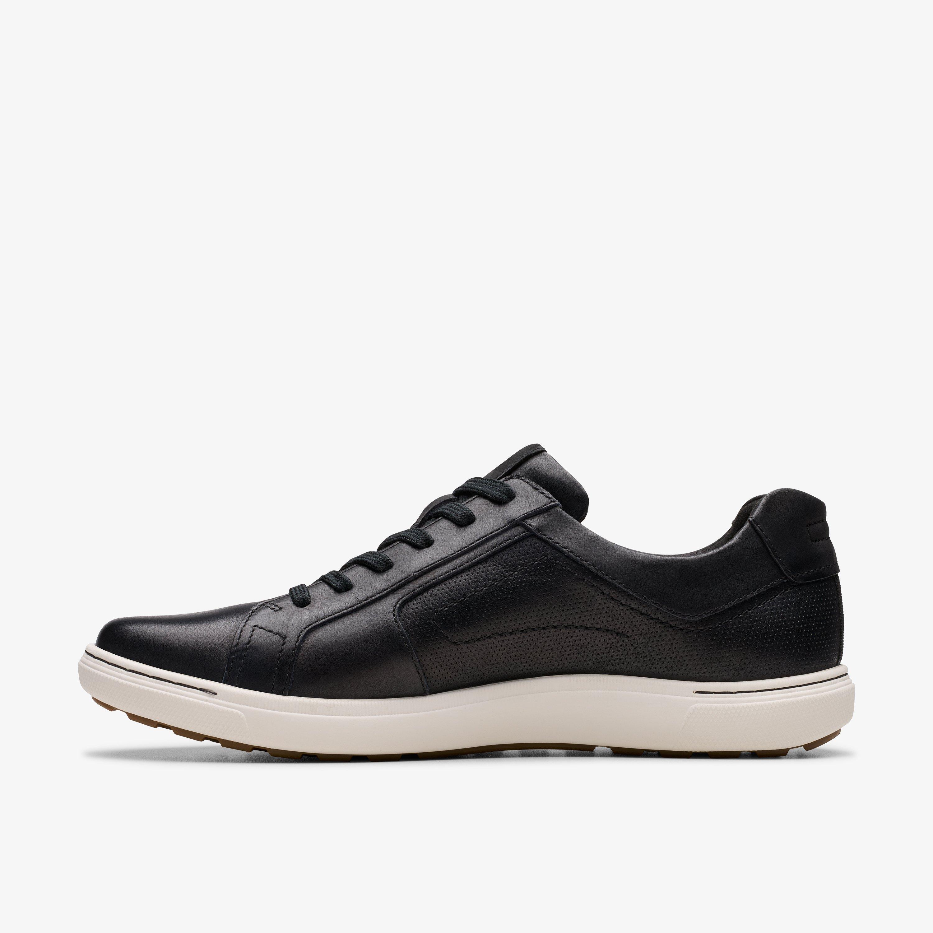 Men's Mapstone Lace Black Leather Sneakers | Clarks US