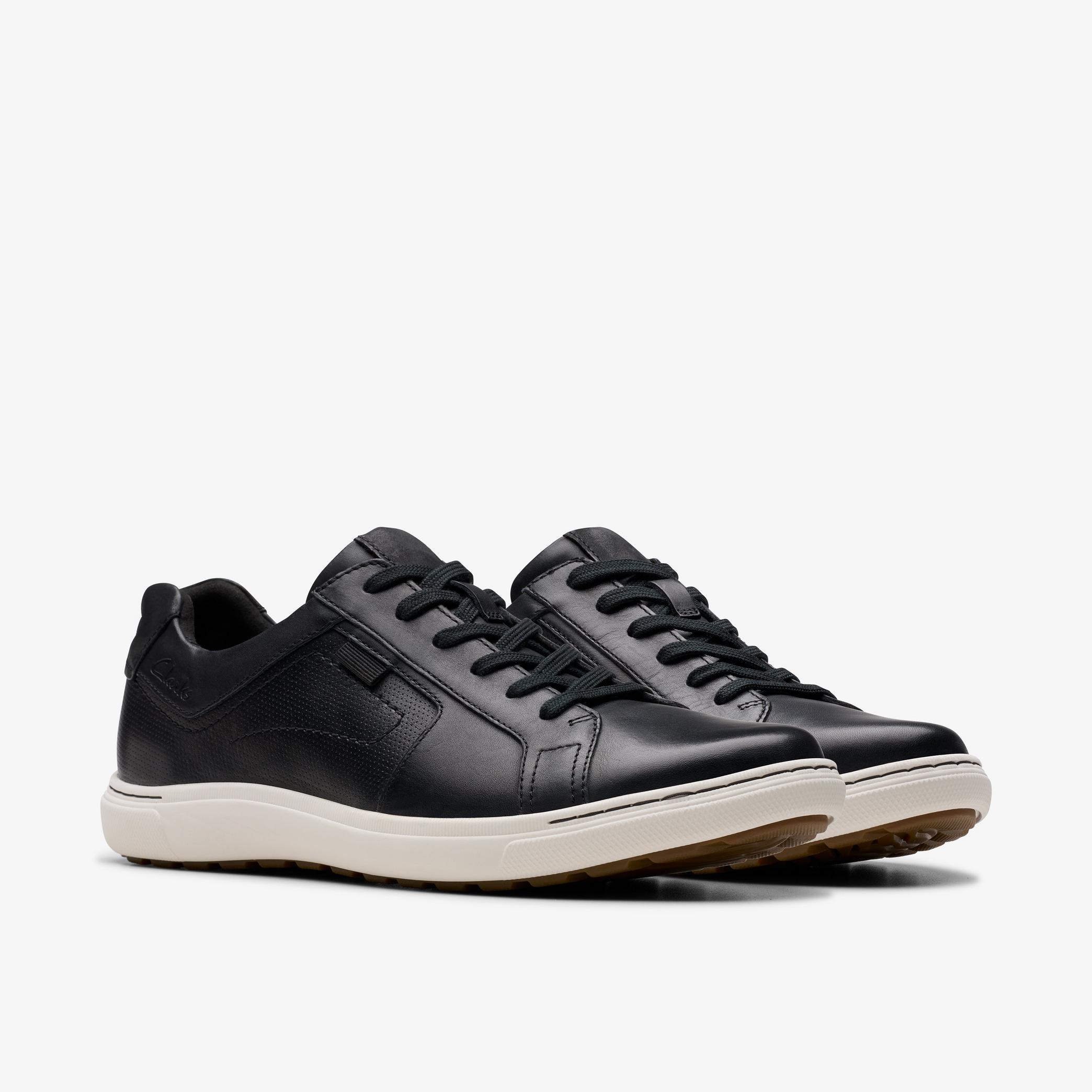 Mapstone Lace Black Leather Sneakers, view 4 of 6