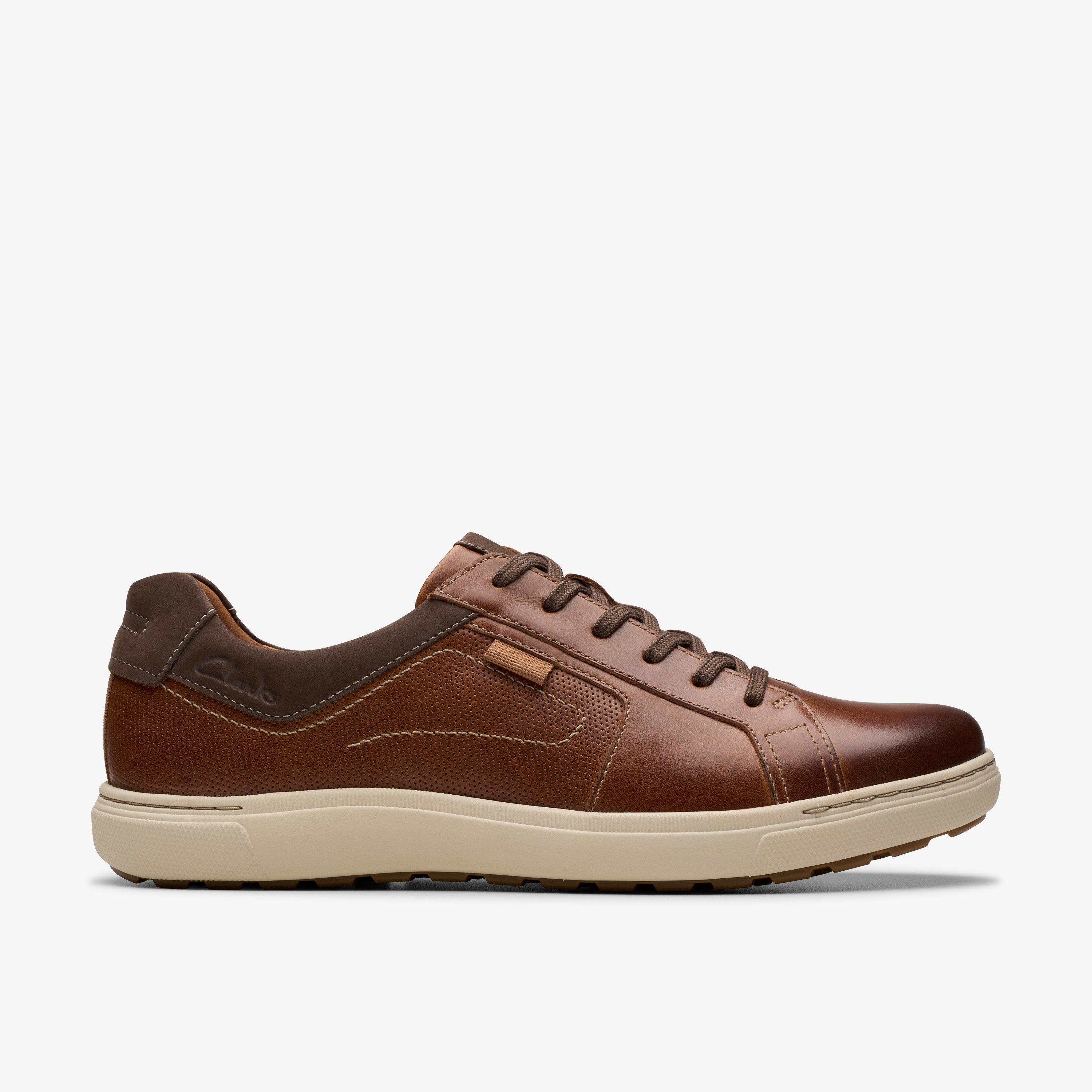 MENS Mapstone Lace Tan Leather Sneakers | Clarks CA