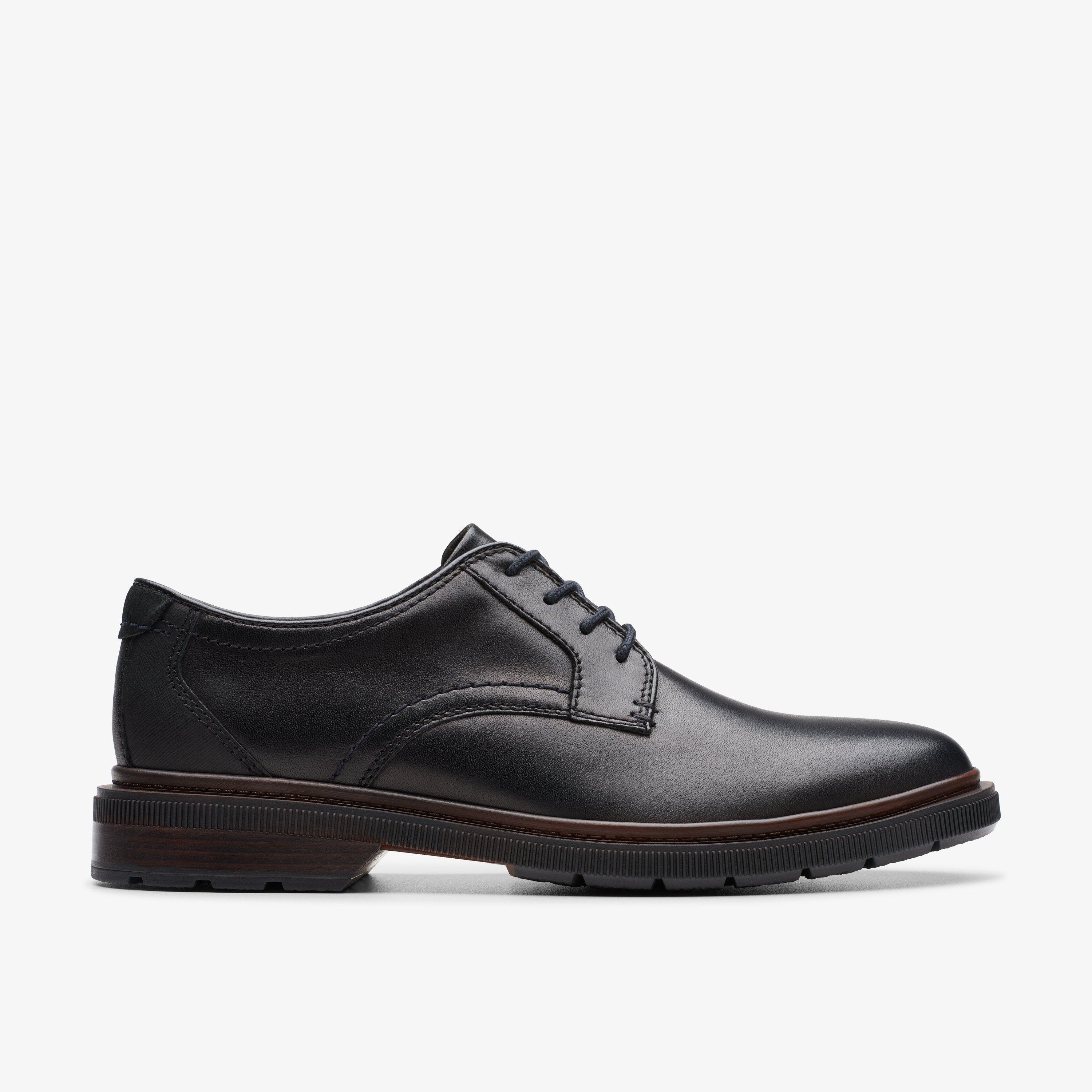 Mens Burchill Derby Black Leather Brogues | Clarks Outlet