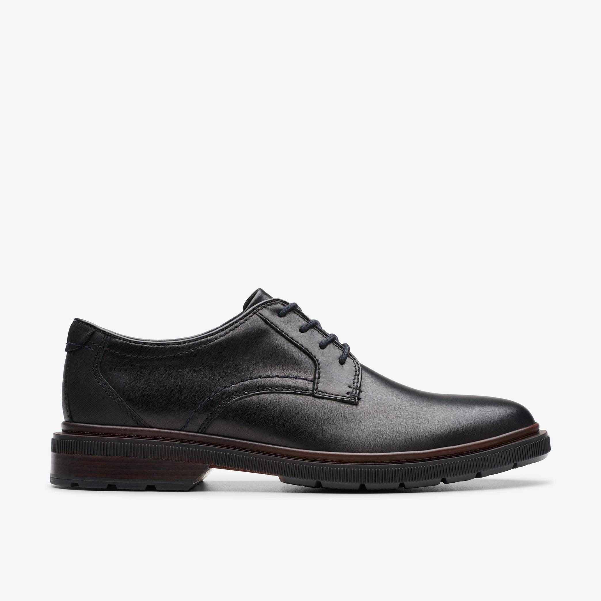 Burchill Derby Black Leather Brogues, view 1 of 6