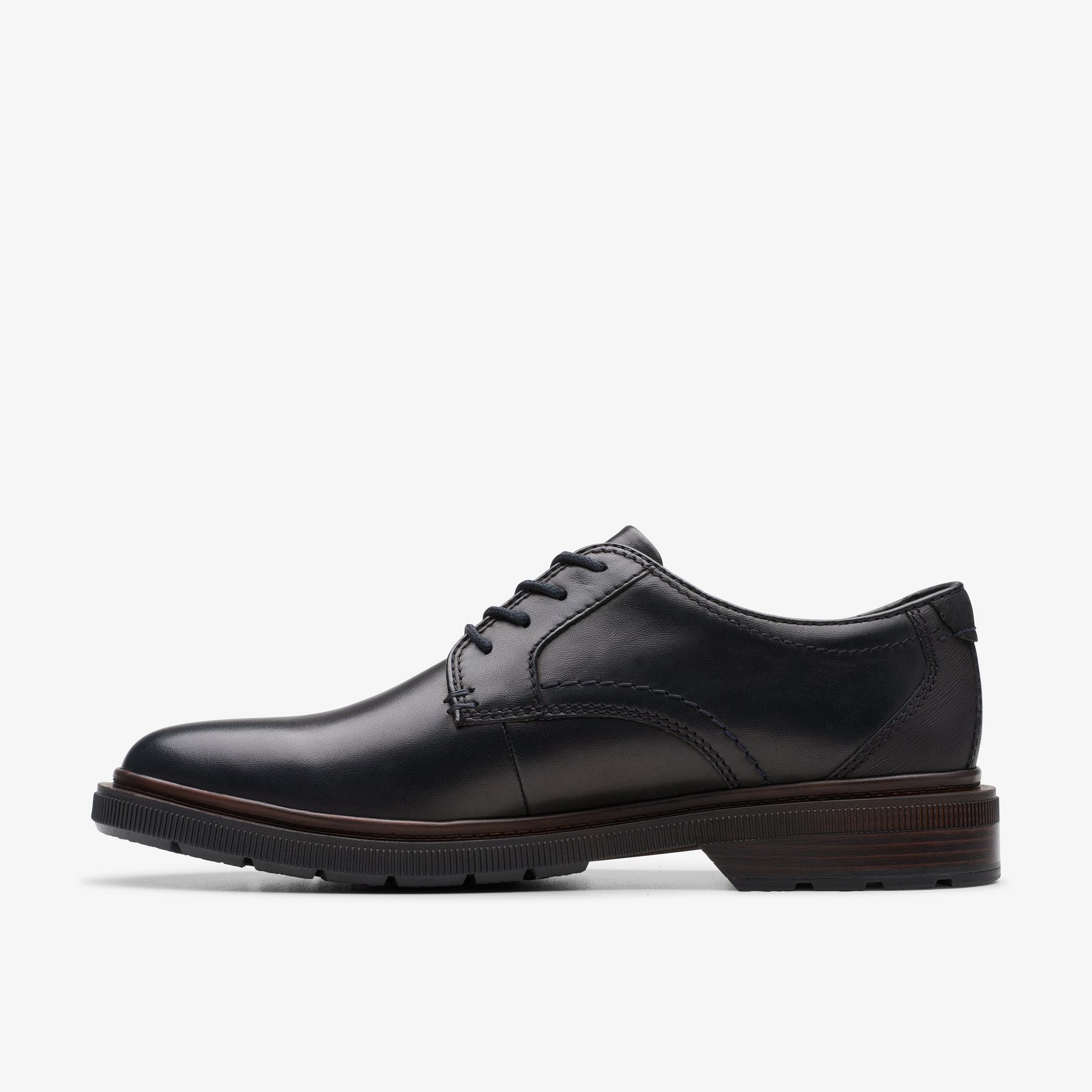 Burchill Derby Black Leather Brogues, view 2 of 6