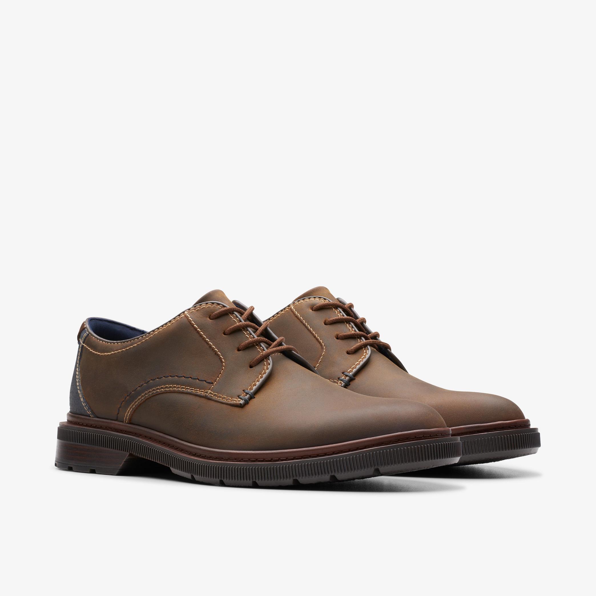 MENS Burchill Derby Beeswax Leather Brogues | Clarks Outlet