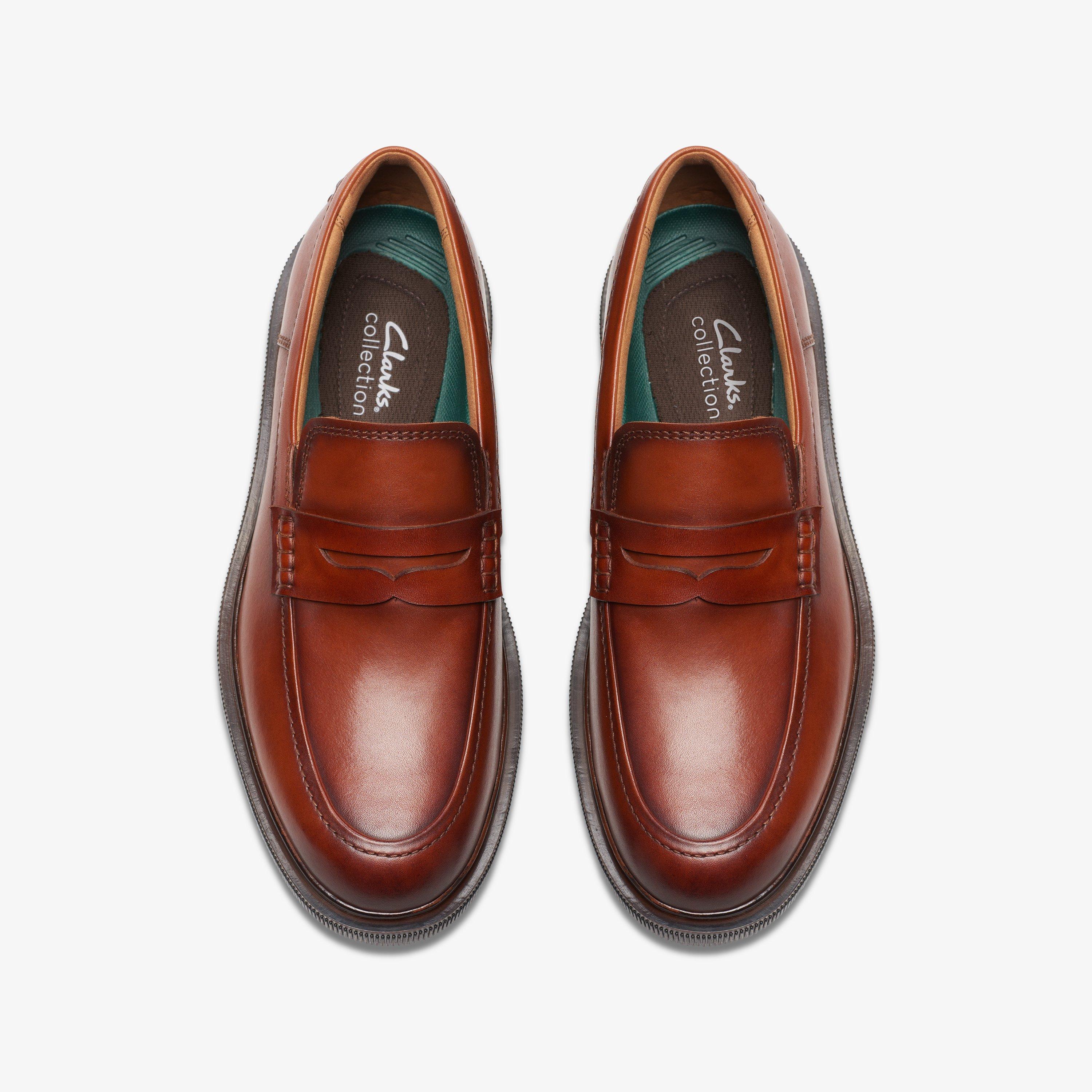 Mocassini Clarks Burchill Penny Uomo - Pelle Morbida, Suola In Gomma - Foto 9