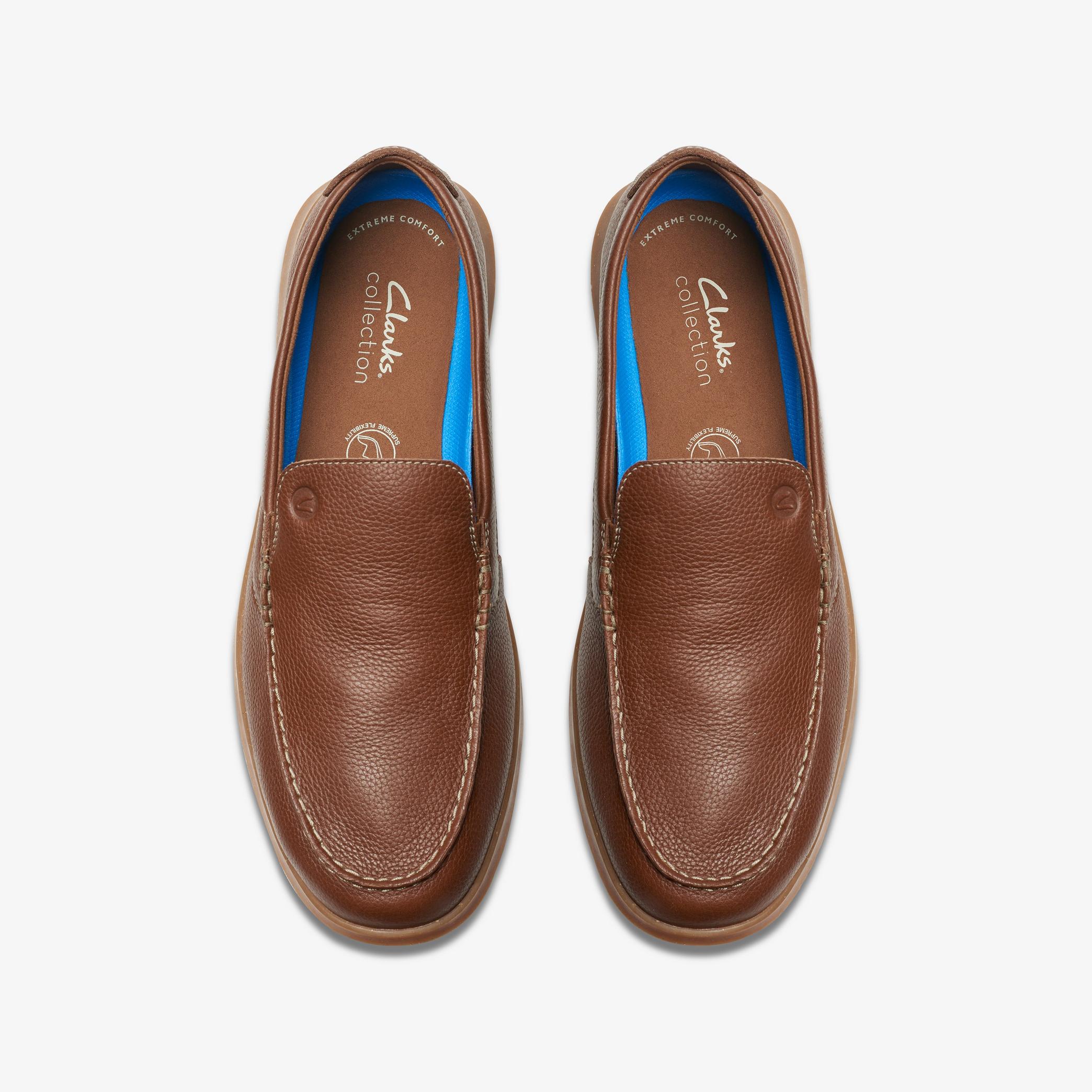 Flexway Step Light Brown Leather Slip Ons, view 6 of 6
