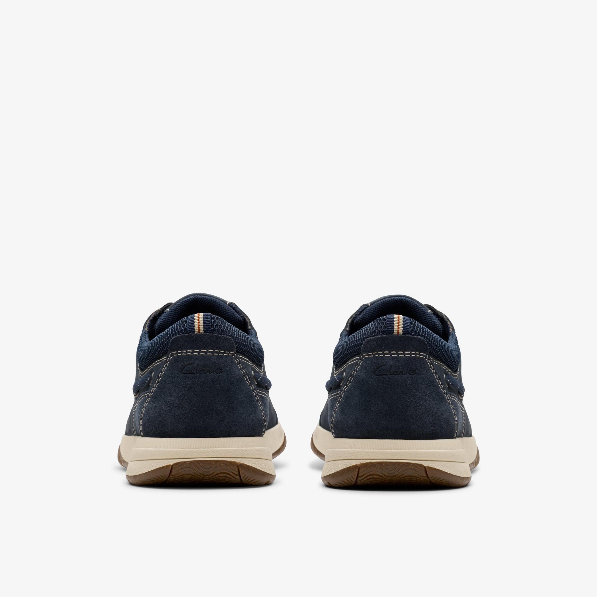 Sailview Lace Navy Nubuck Boat Shoes, view 6 of 8