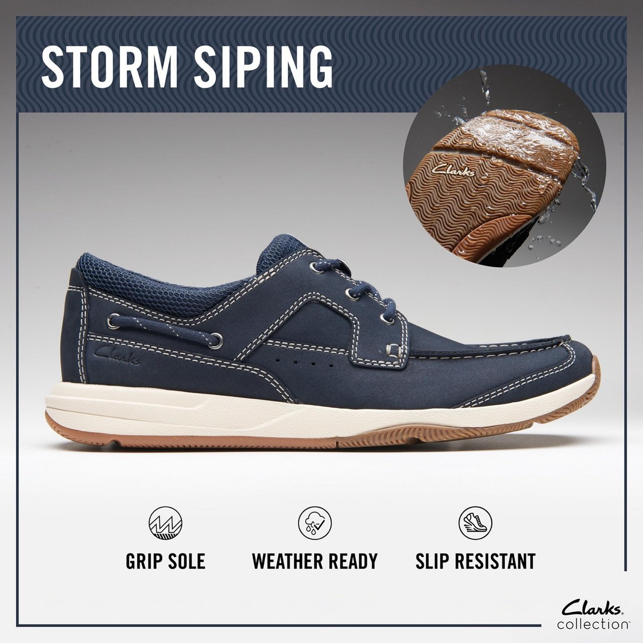 Sailview Lace Navy Nubuck Boat Shoes, view 8 of 8