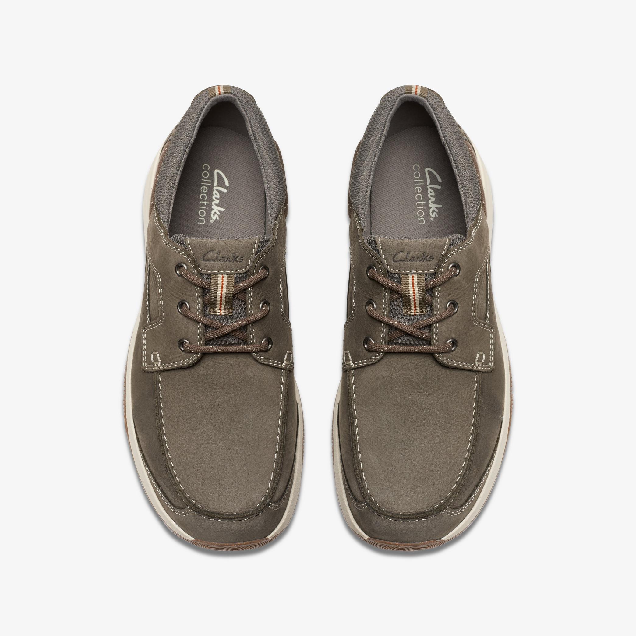Sailview Lace Taupe Nubuck Boat Shoes, view 7 of 8