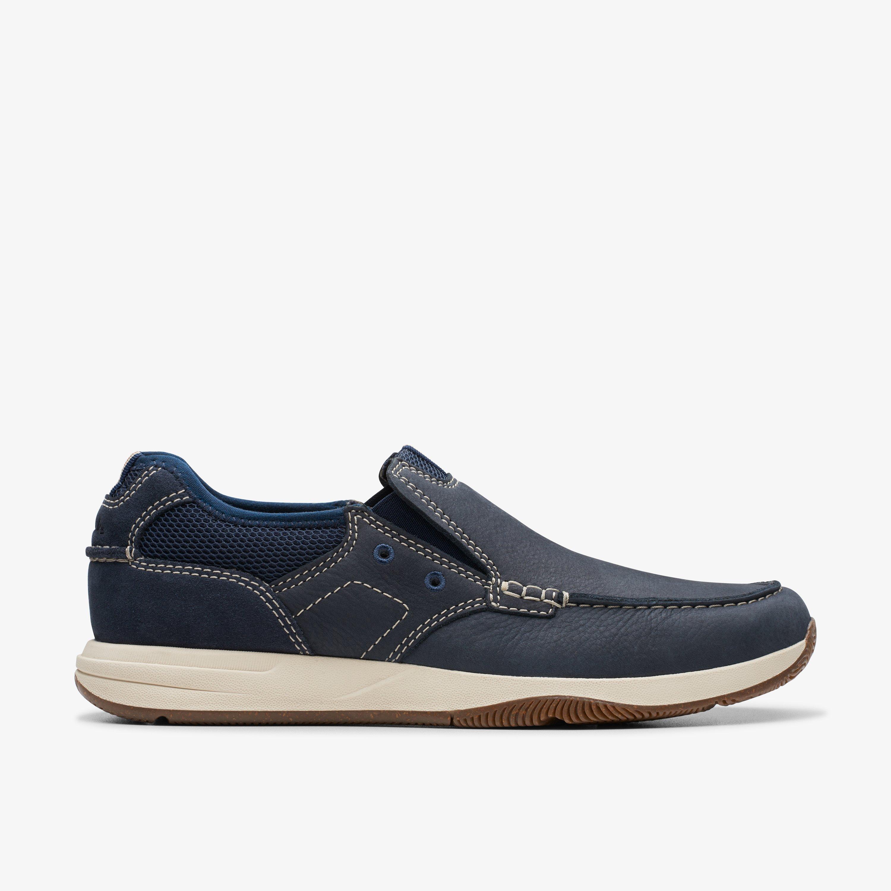 Mens Sailview Step Navy Nubuck Boat Shoes Clarks IE