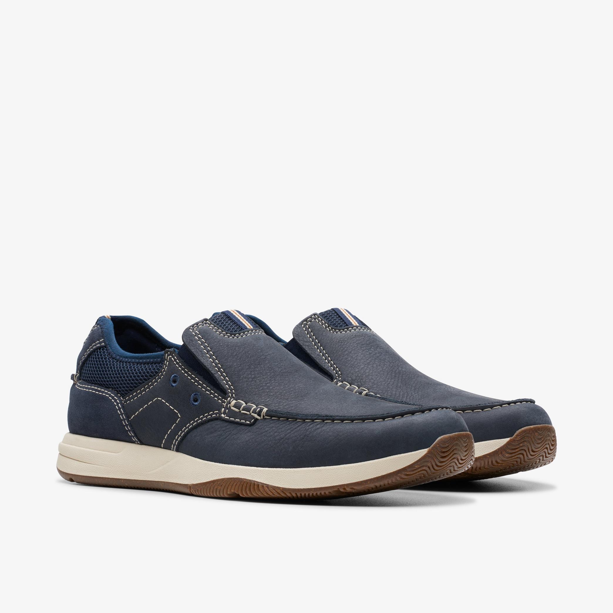 Sailview Step Navy Nubuck Boat Shoes, view 4 of 6