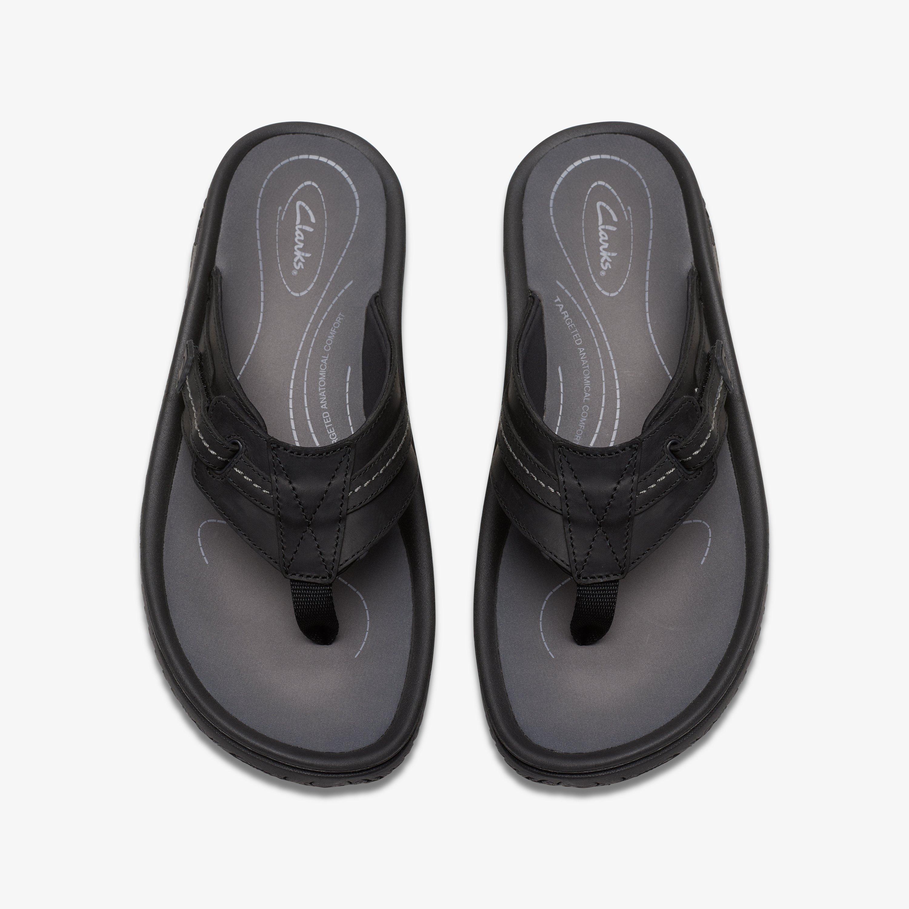 Clarks sandals mens black on sale