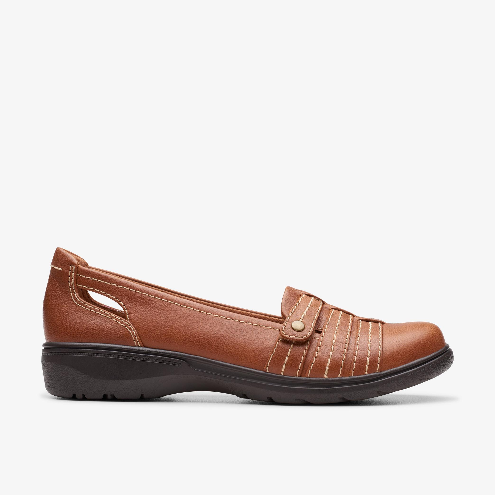 Carleigh Eliza Tan Leather Slip Ons, view 1 of 6