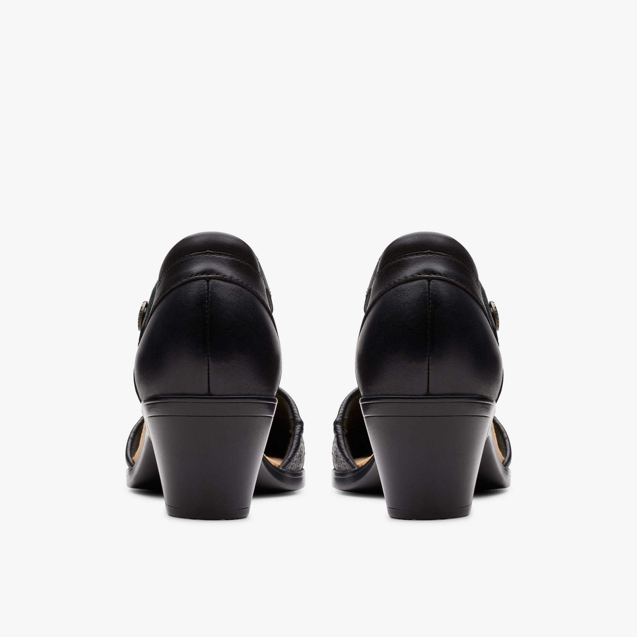 WOMENS Emily 2 Ketra Black Leather Heeled Sandals | Clarks US