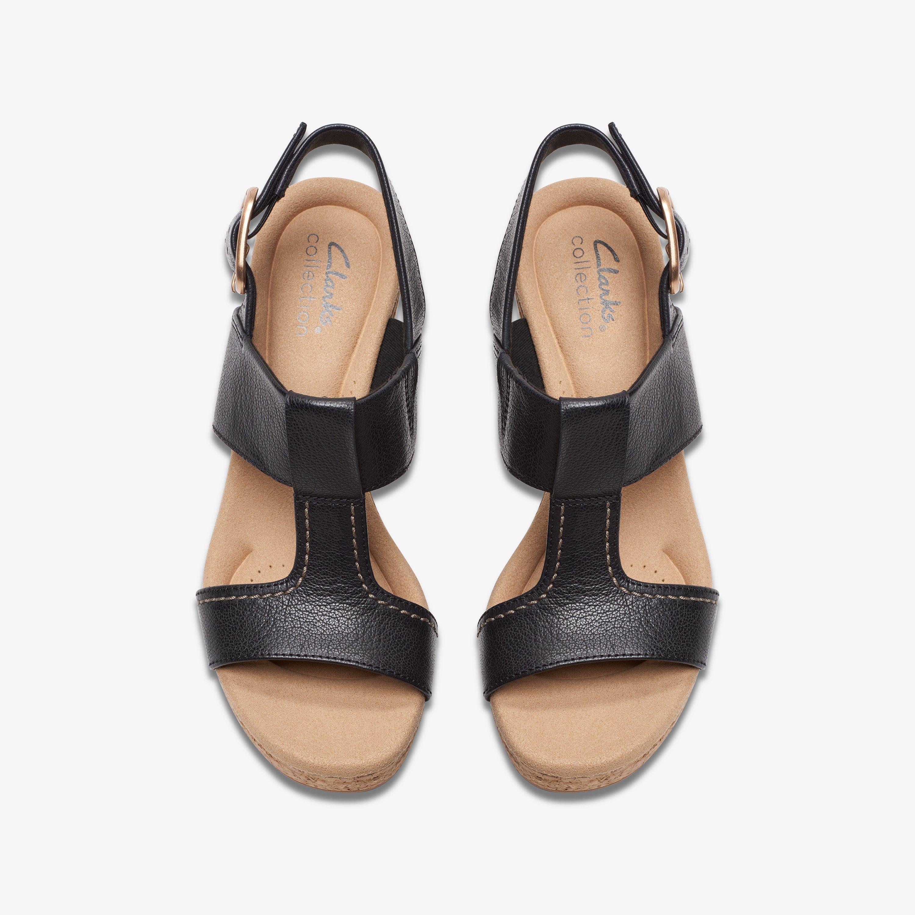 Sandales noires pour femmes Chaussures confortables Clarks