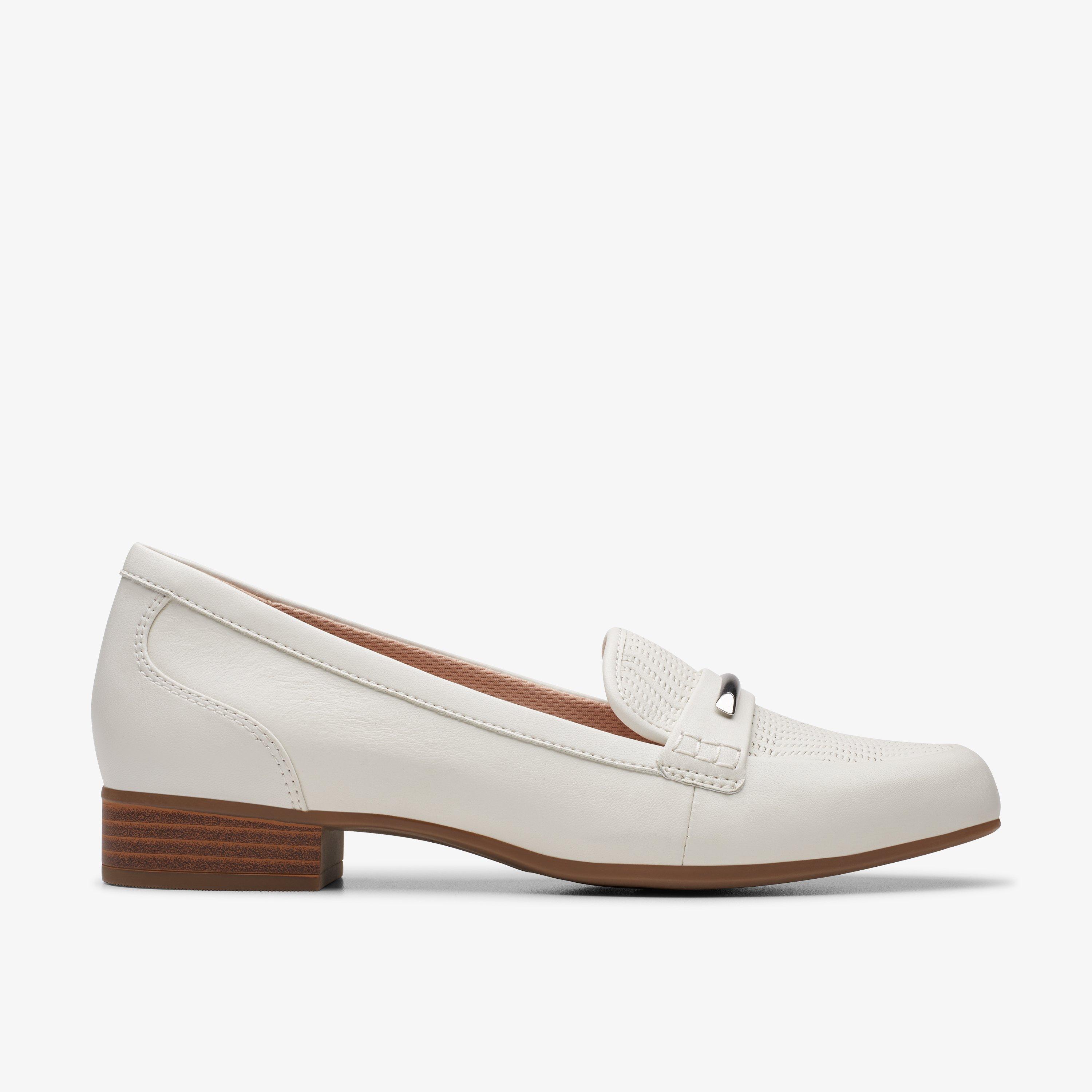Juliet Aster Off White Leather Loafers Slip Ons, view 1 of 7