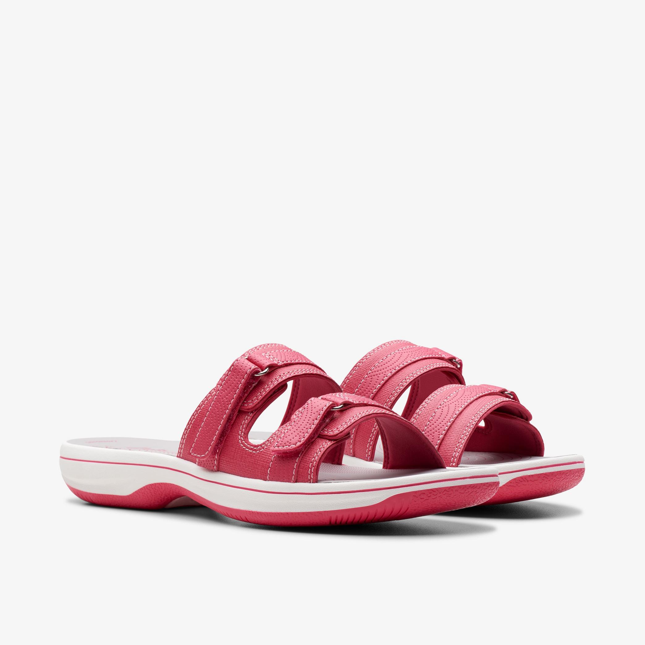 Sandales plates combinées rose vif Breeze Piper, vue 4 de 6