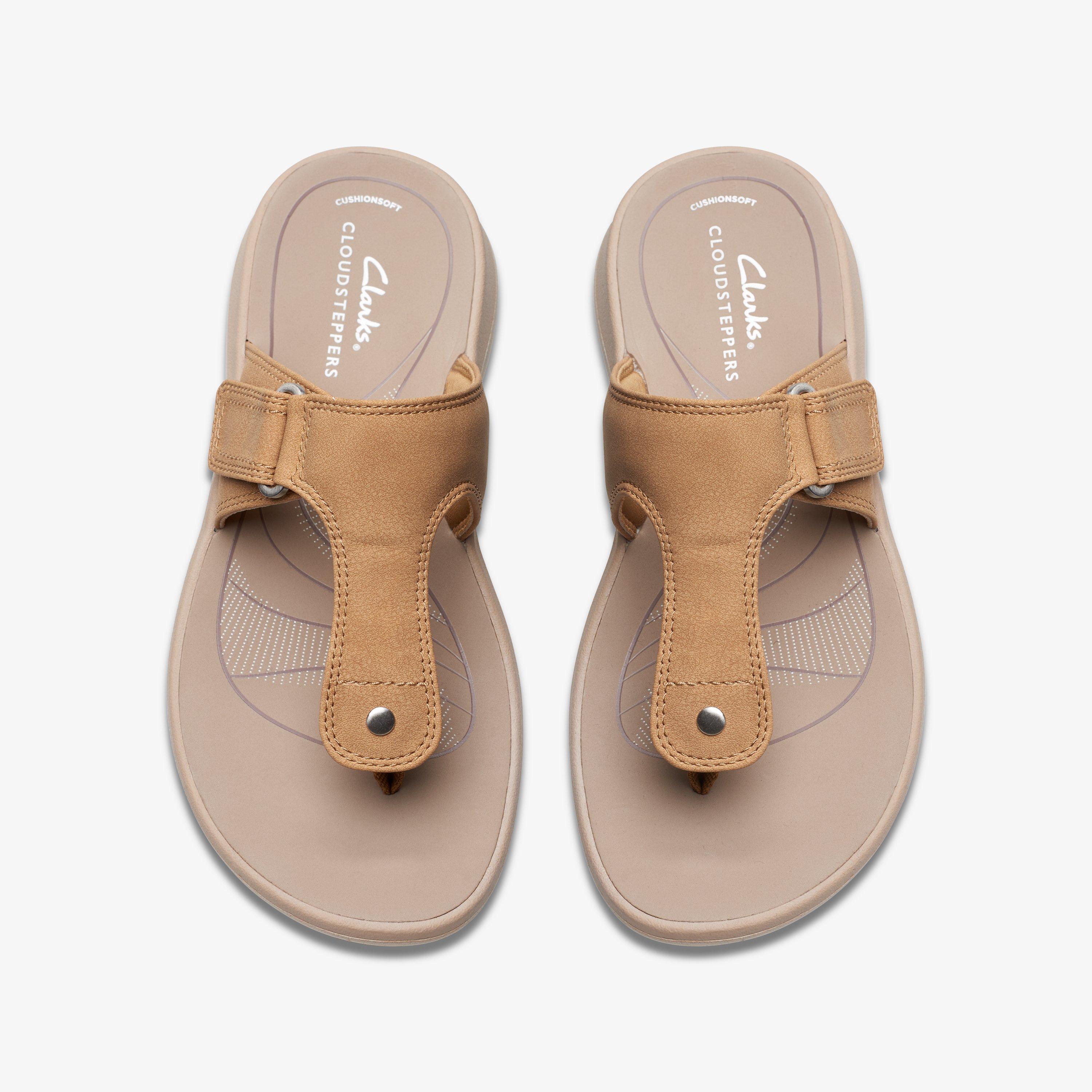 Clarks ladies flat deals sandals