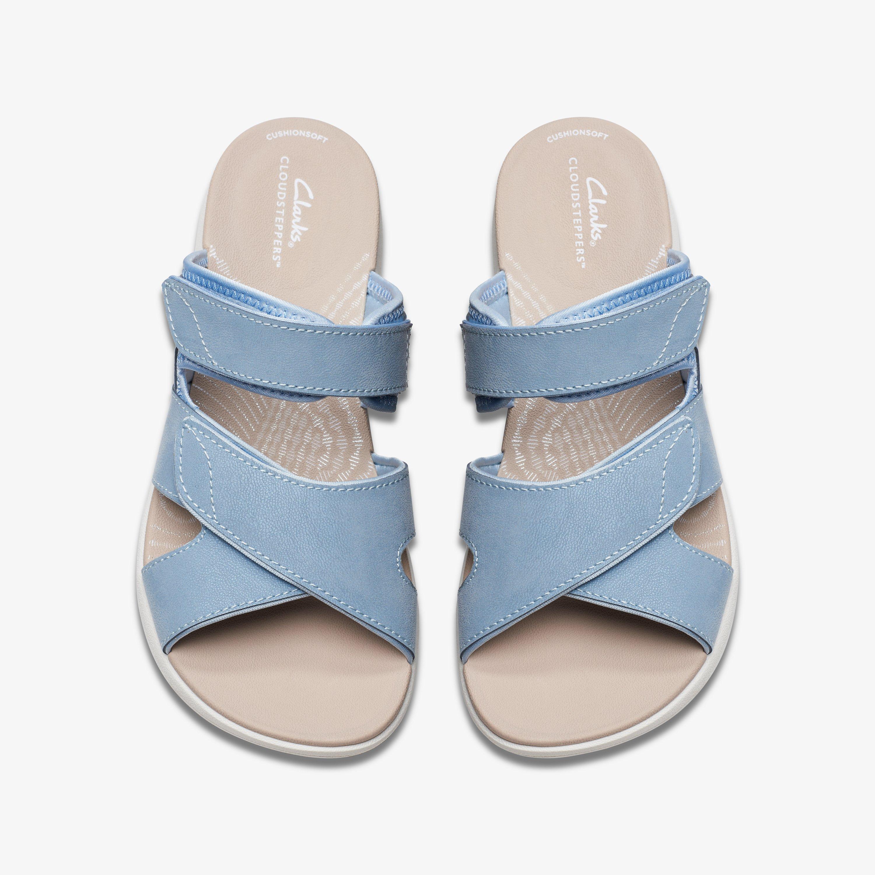 Clarks blue sandals deals