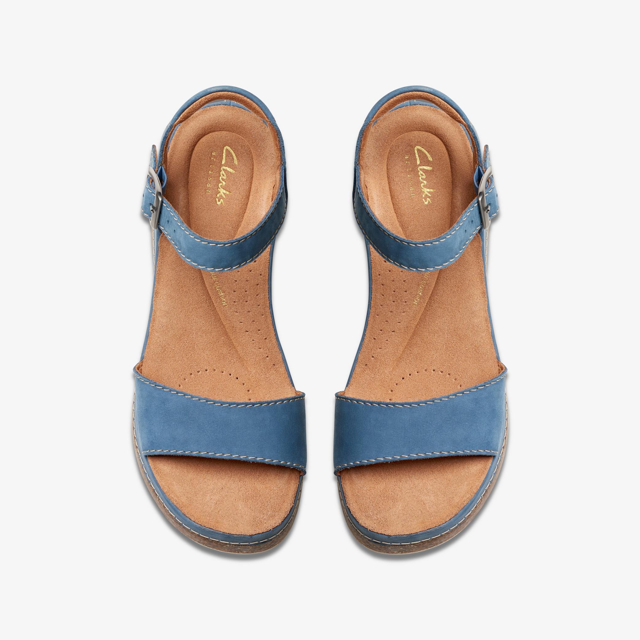Chaussures à talon compensé en nubuck bleu Kassanda Lily, vue 6 de 6