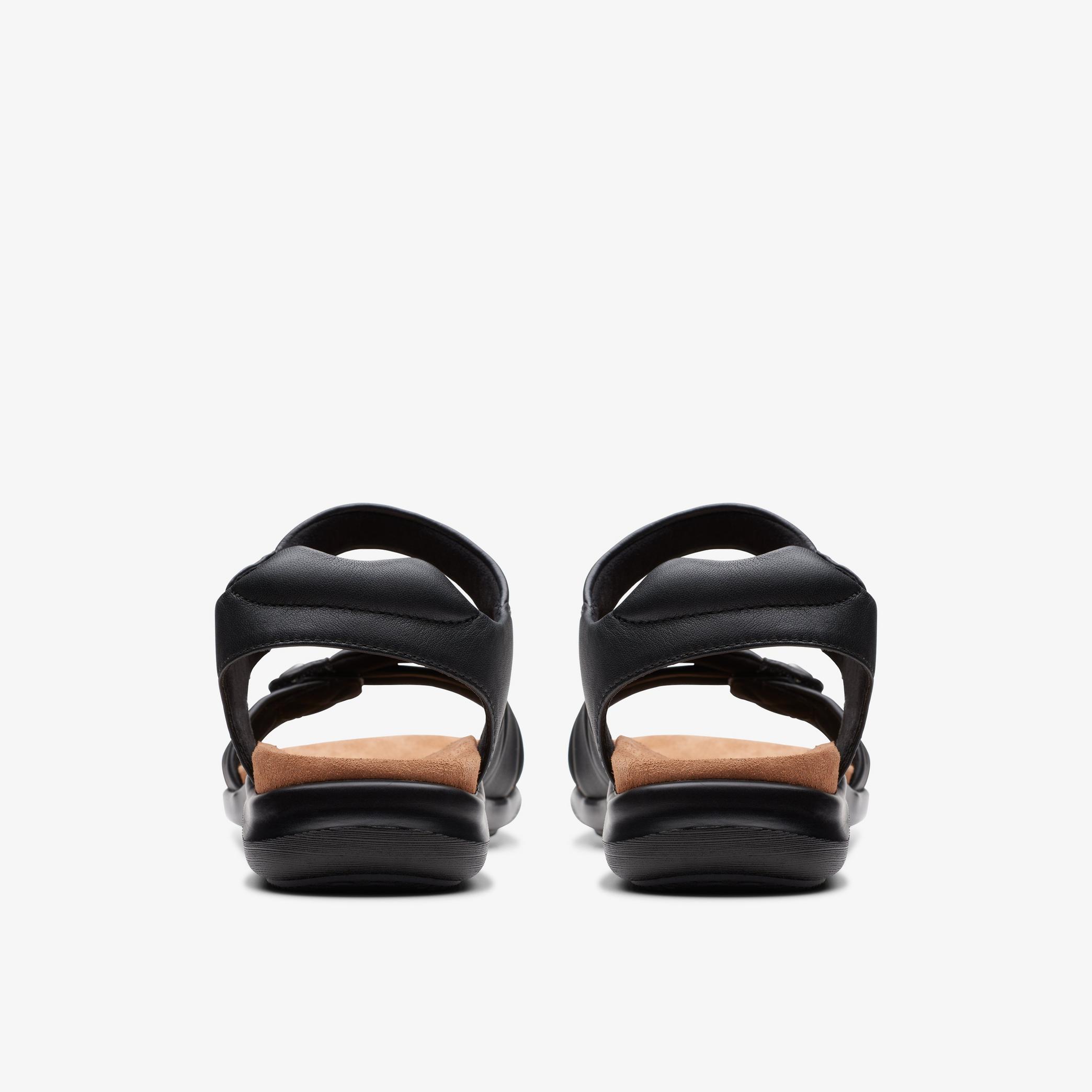 Kitly Ave Black Leather Flat Sandals, view 5 of 6