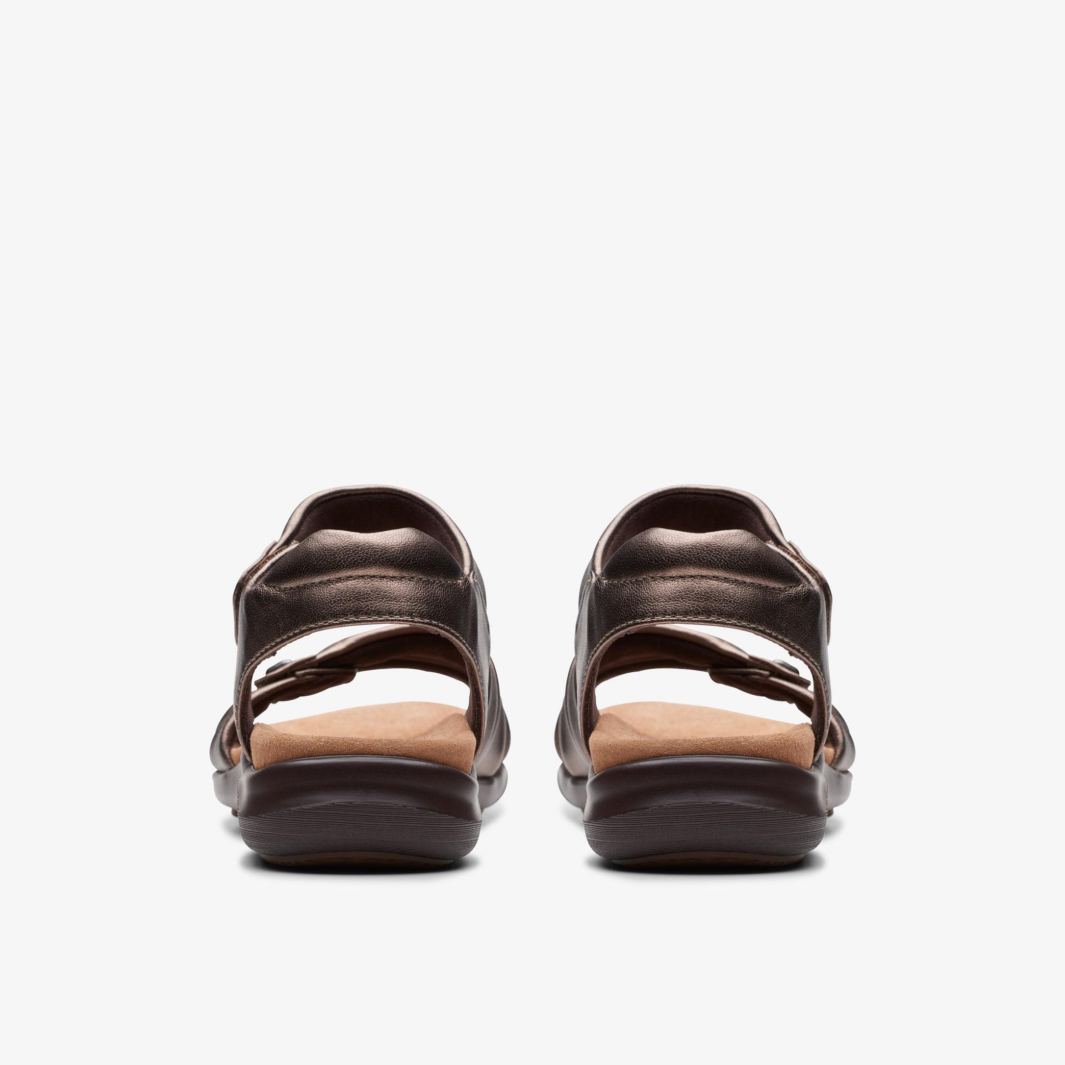 WOMENS Kitly Ave Bronze Leather Flat Sandals | Clarks US