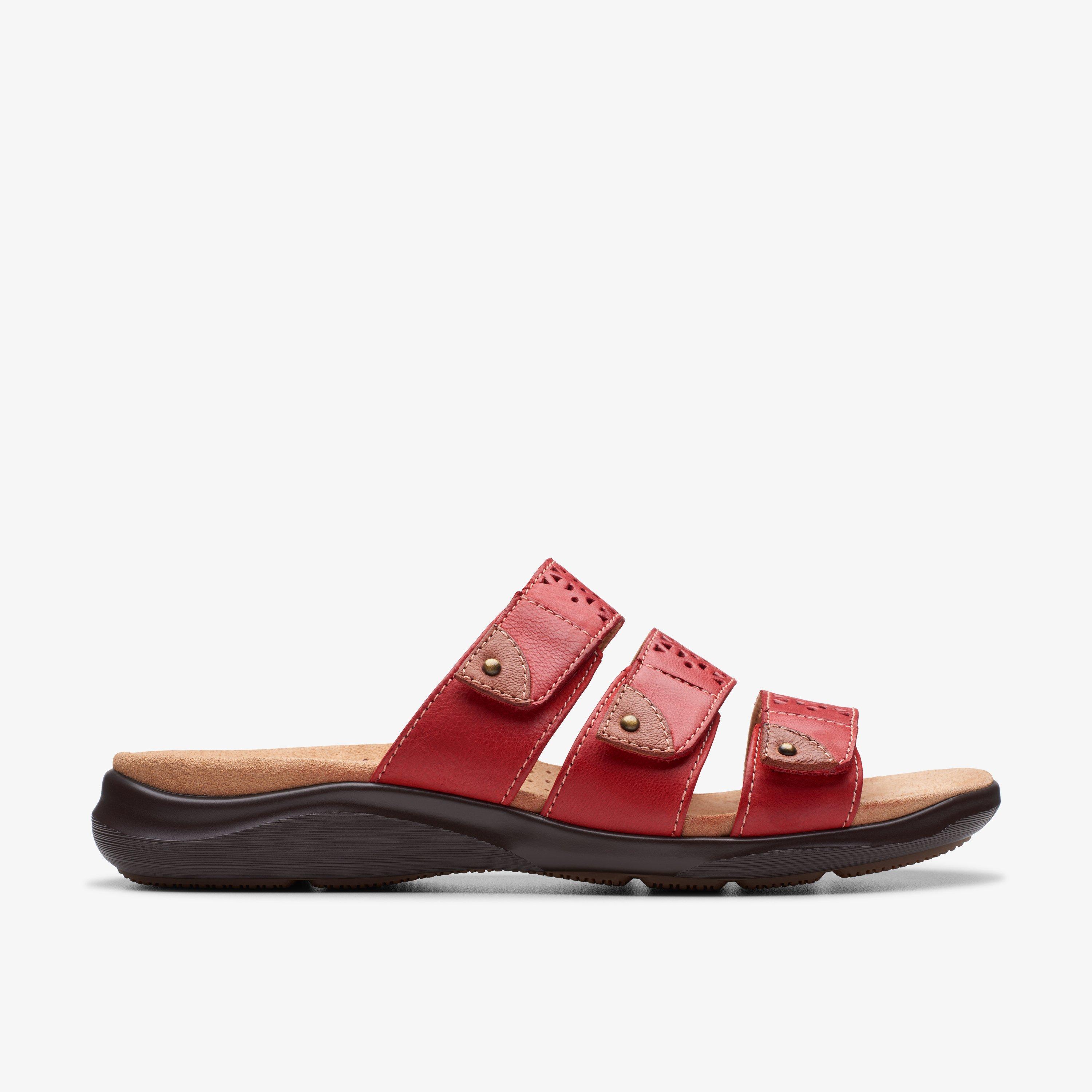 WOMENS Kitly Walk Cherry Leather Flat Sandals