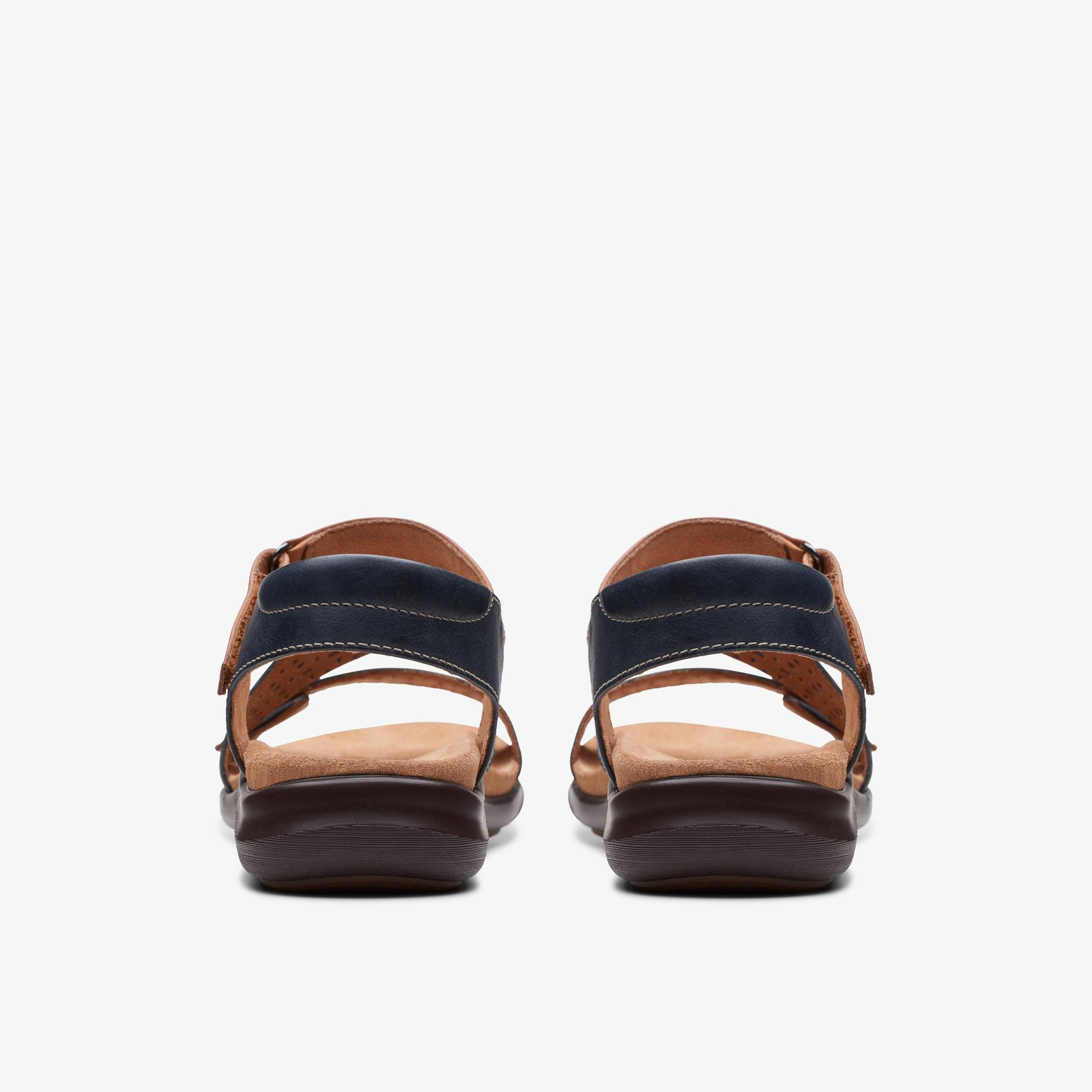Kitly Way Navy Leather Flat Sandals, view 5 of 6