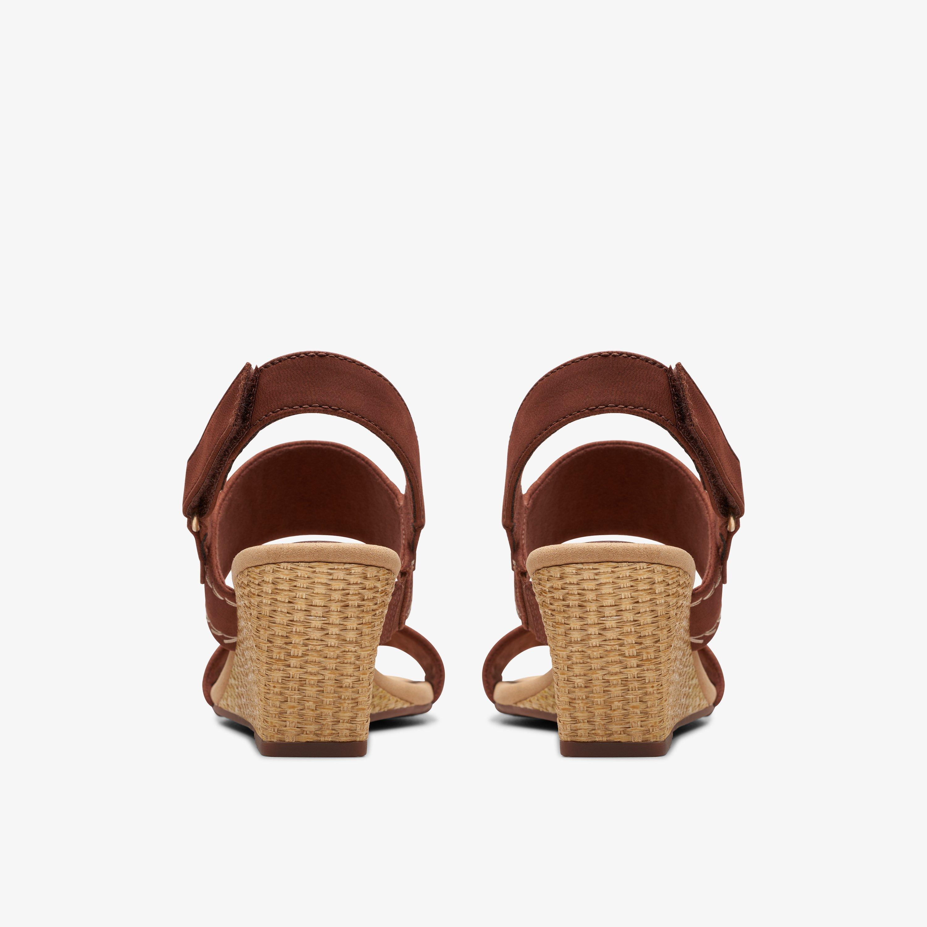 Clarks tan wedge sandals clearance