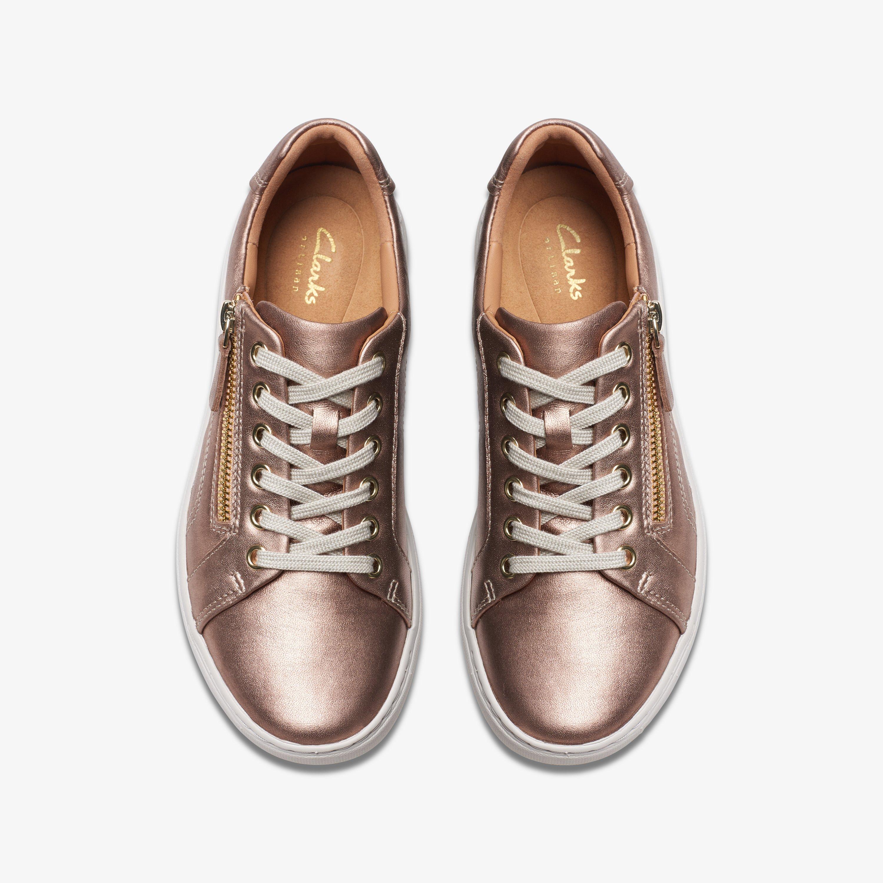 Clarks rose hot sale gold sneakers