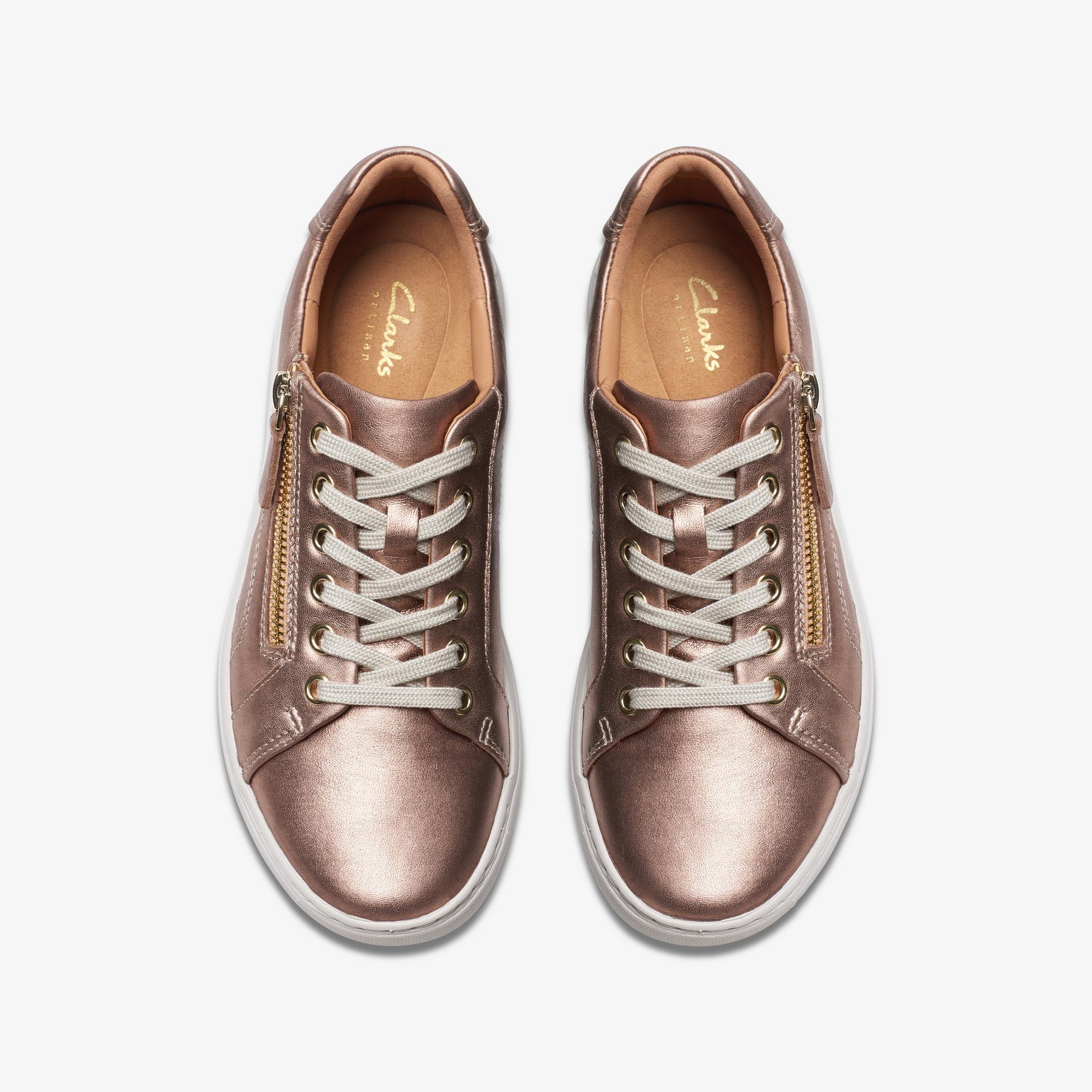 Nalle Lace Rose Gold Leather Sneakers, view 6 of 7