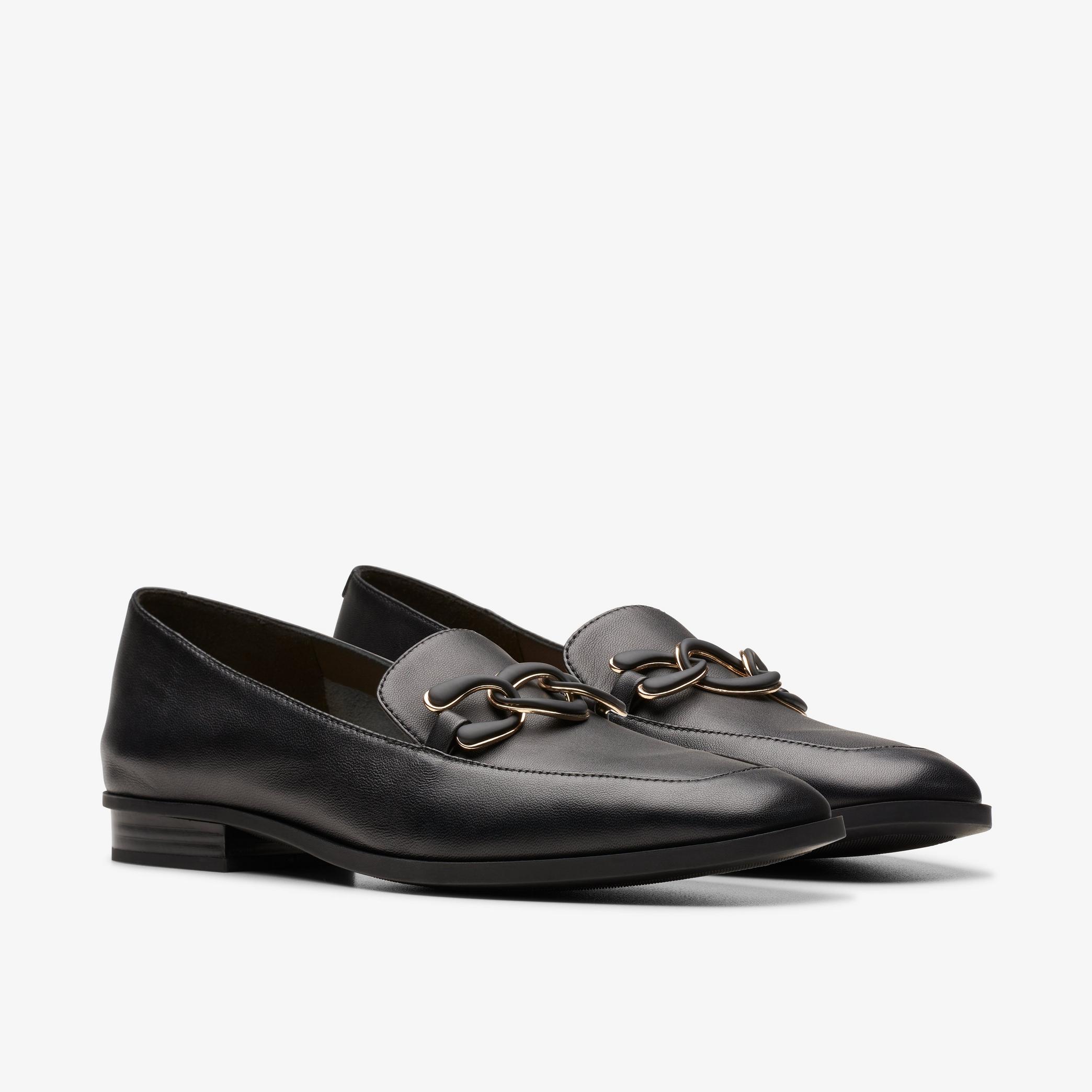 WOMENS Sarafyna Rae Black Leather Loafers | Clarks US