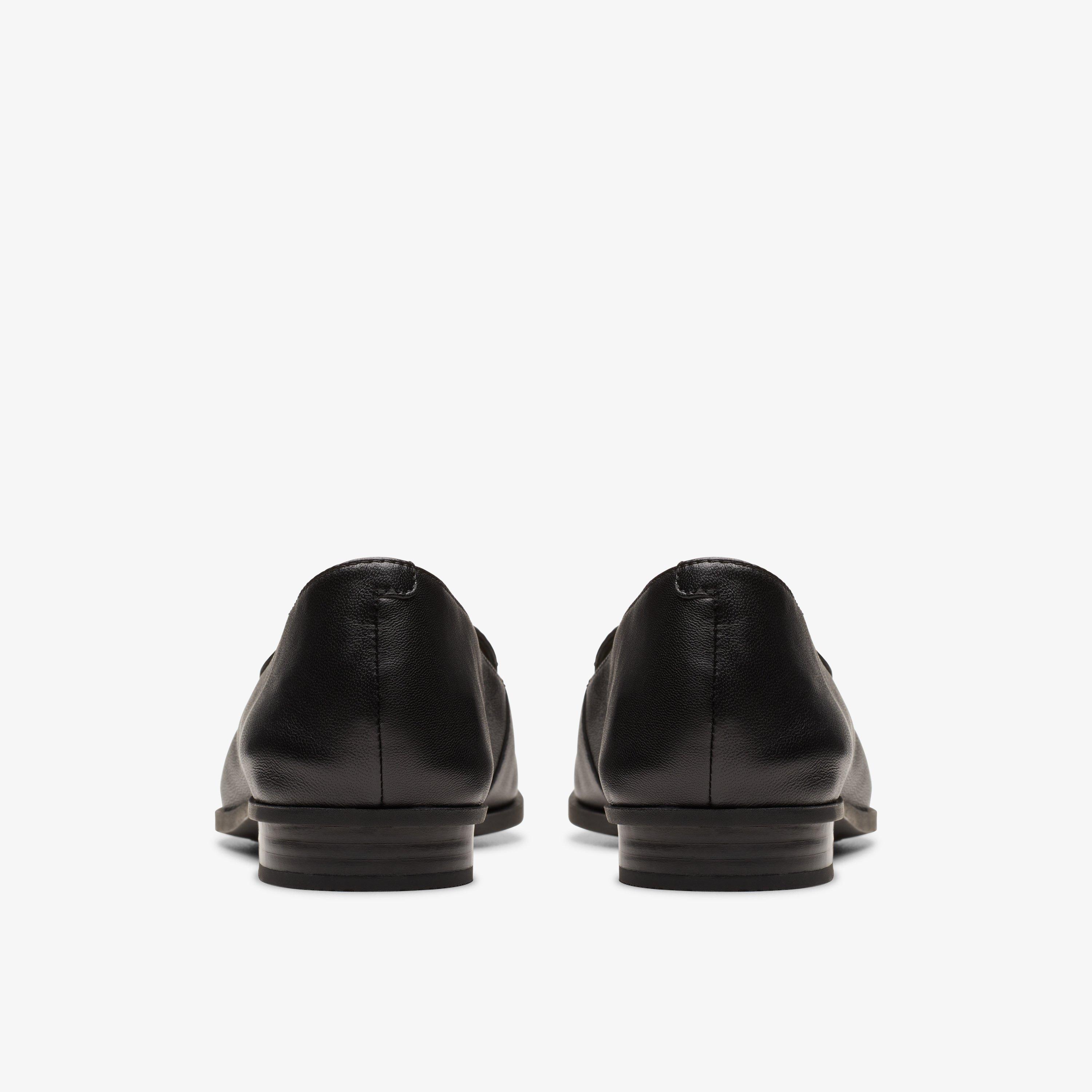 Black Leather Lug Sole Loafer