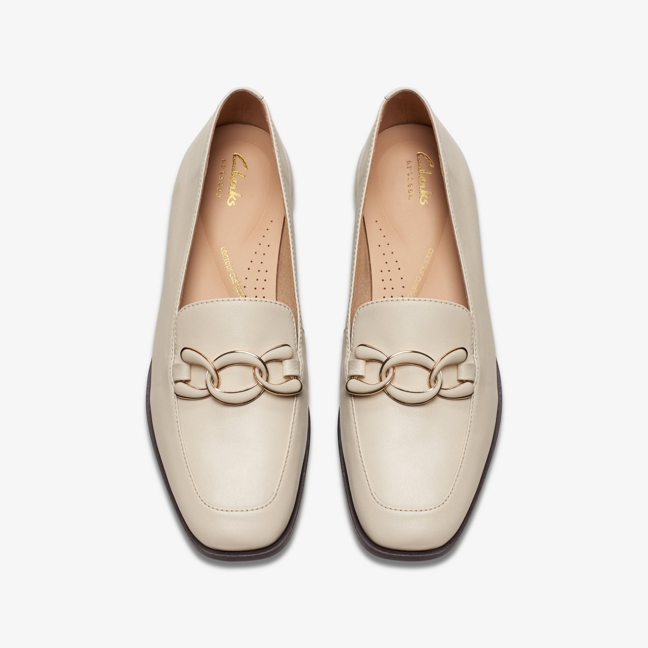 Sarafyna Rae Ivory Leather Loafers, view 6 of 7
