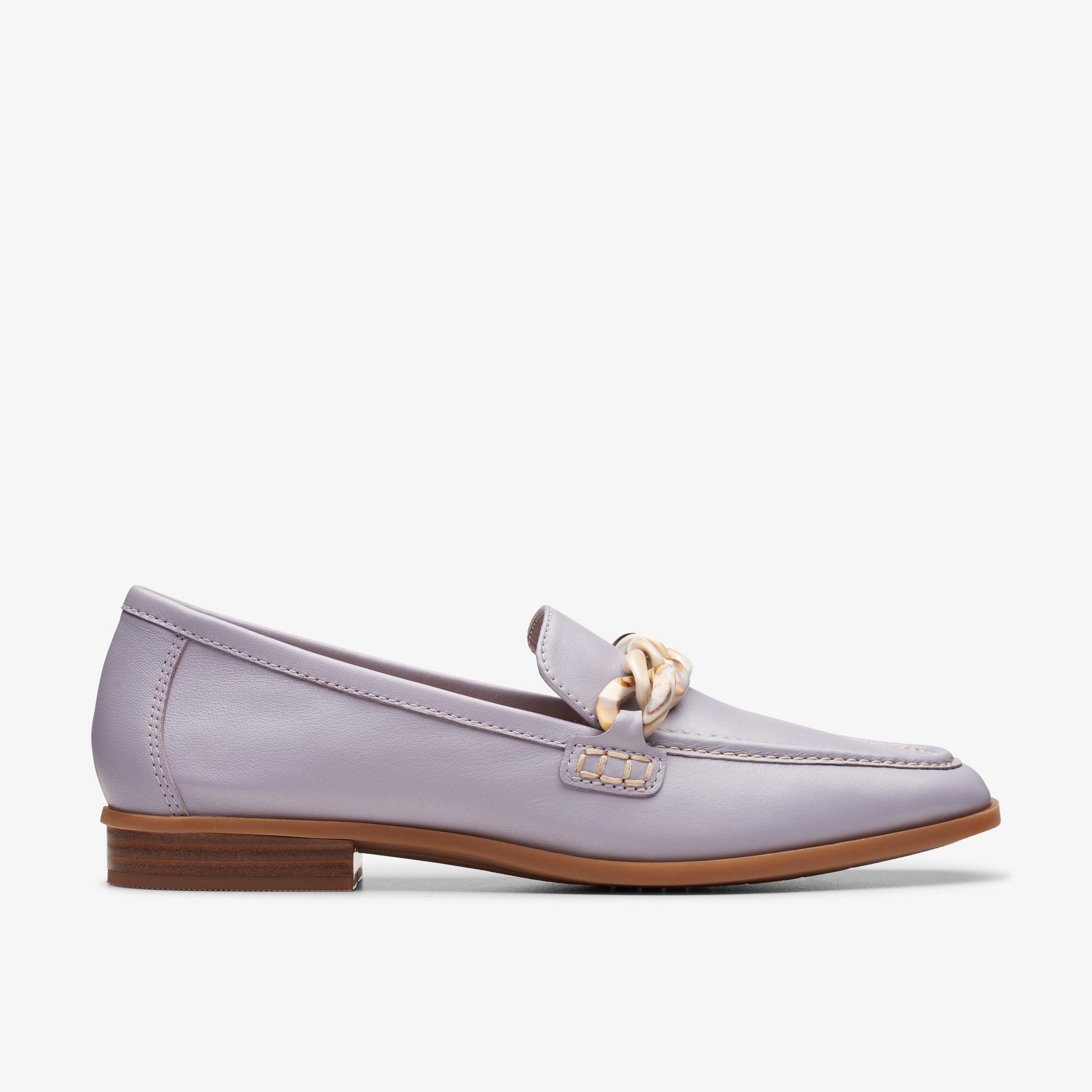 Sarafyna Iris Lilac Leather Loafers, view 1 of 7