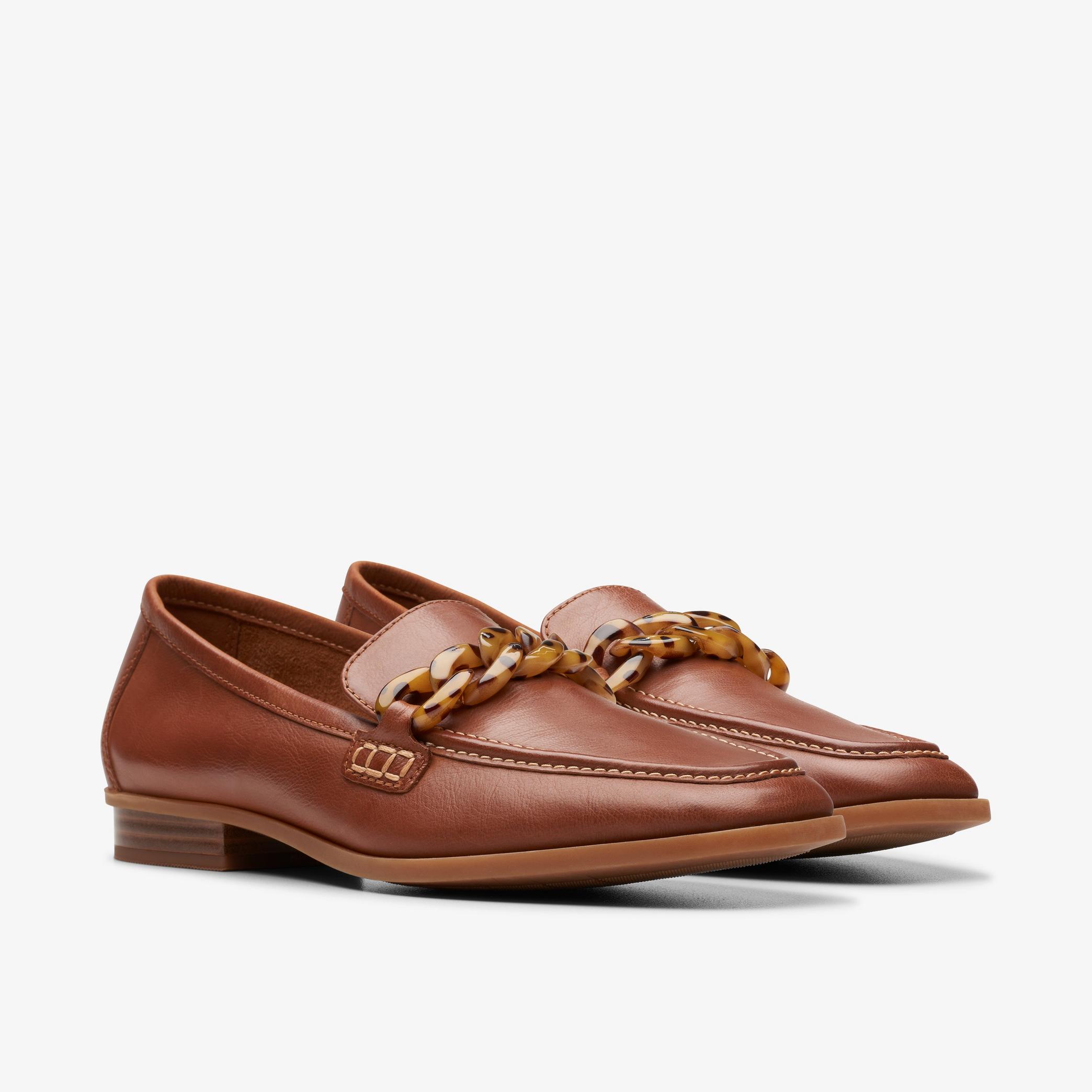 Sarafyna Iris Tan Leather Loafers, view 5 of 11