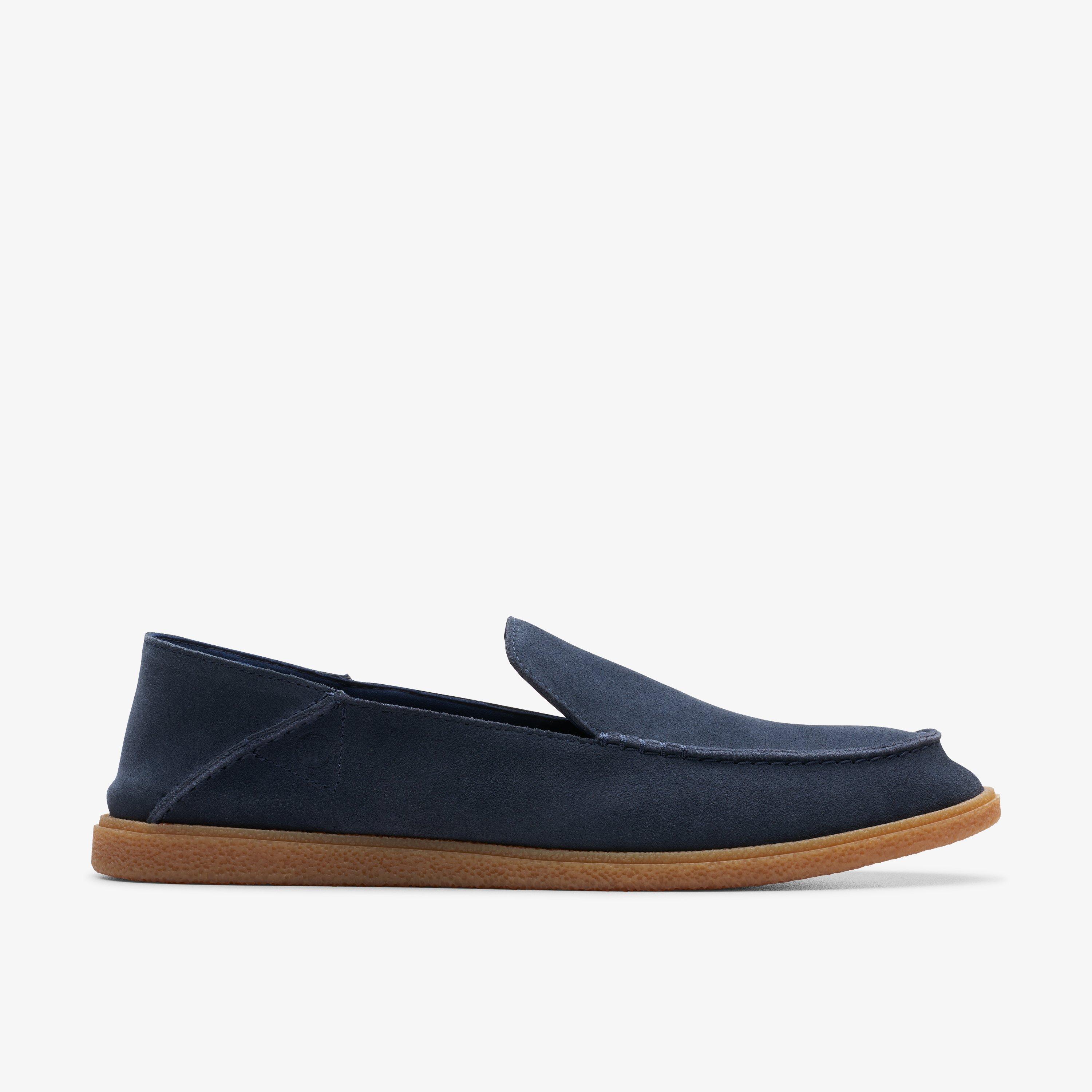 Mens Clark Bay Step Navy Suede Shoes | Clarks UK