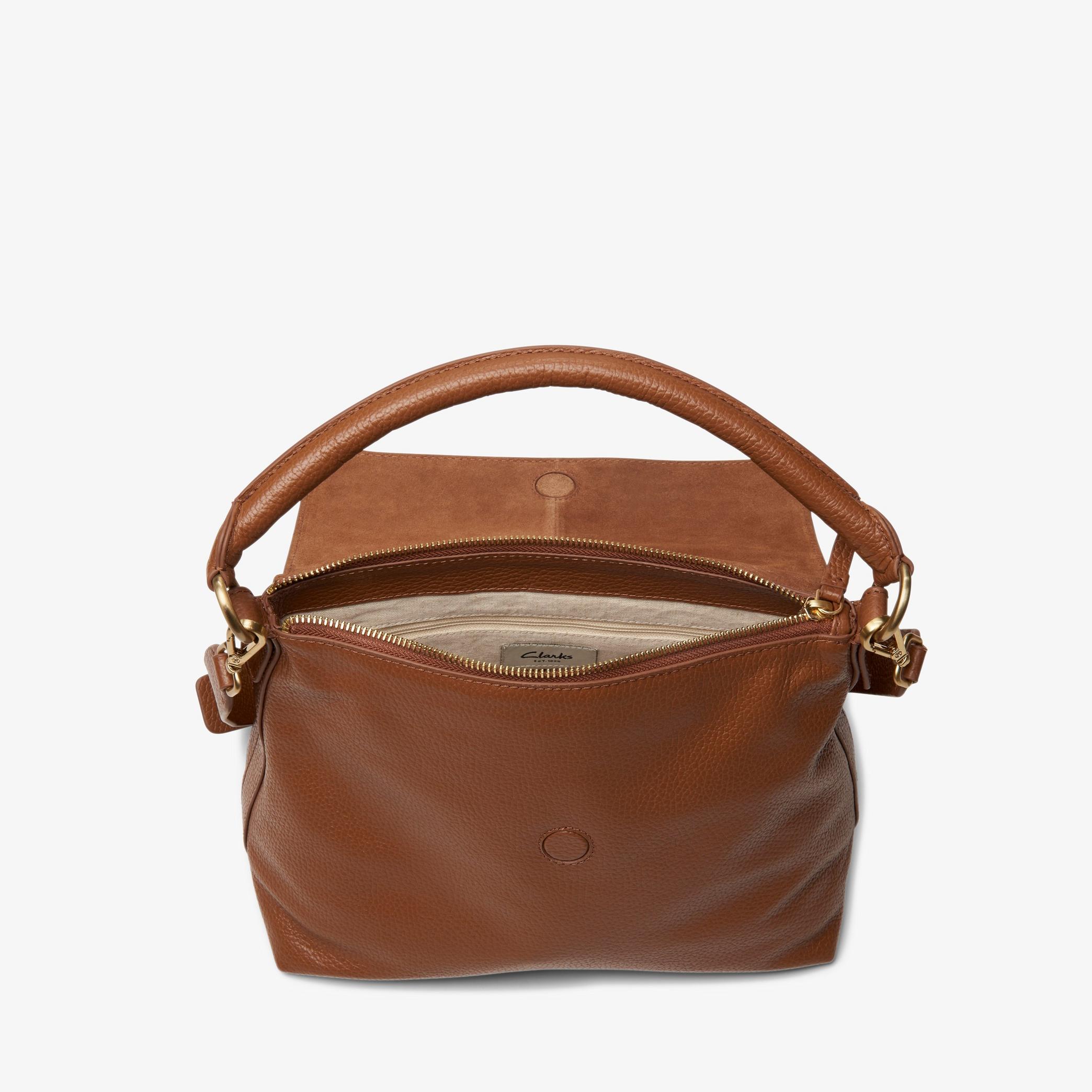 Casual Mid Tan Combination Shoulder Bag, view 4 of 4