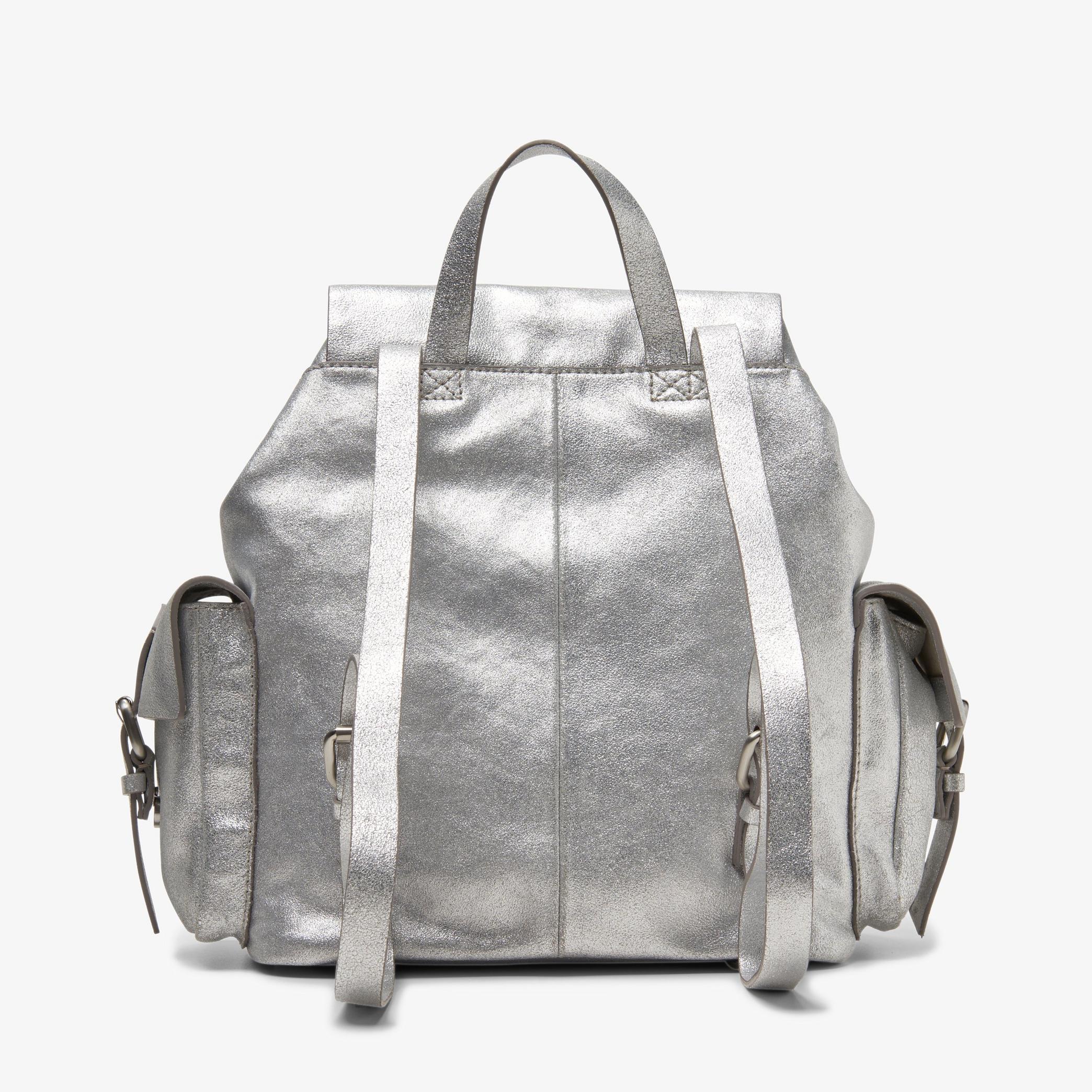 Raelyn Pack Silver Leather Backpack, view 2 of 4