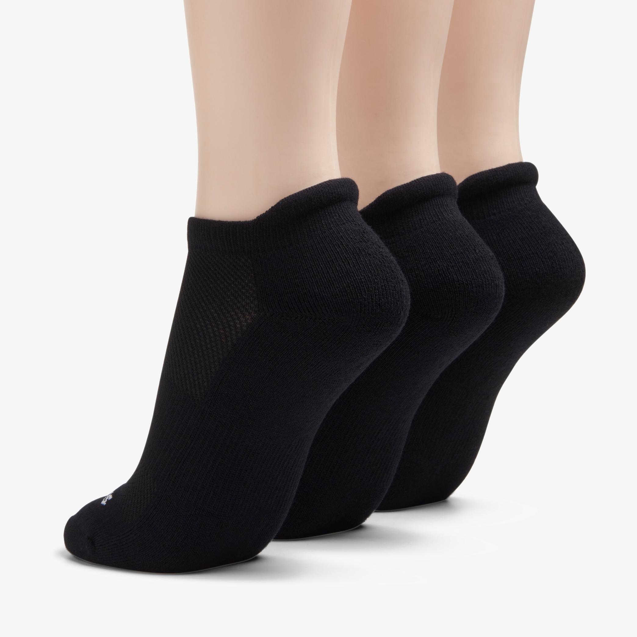 Womens 3 Pack Solid Athletic Black Socks | Clarks US