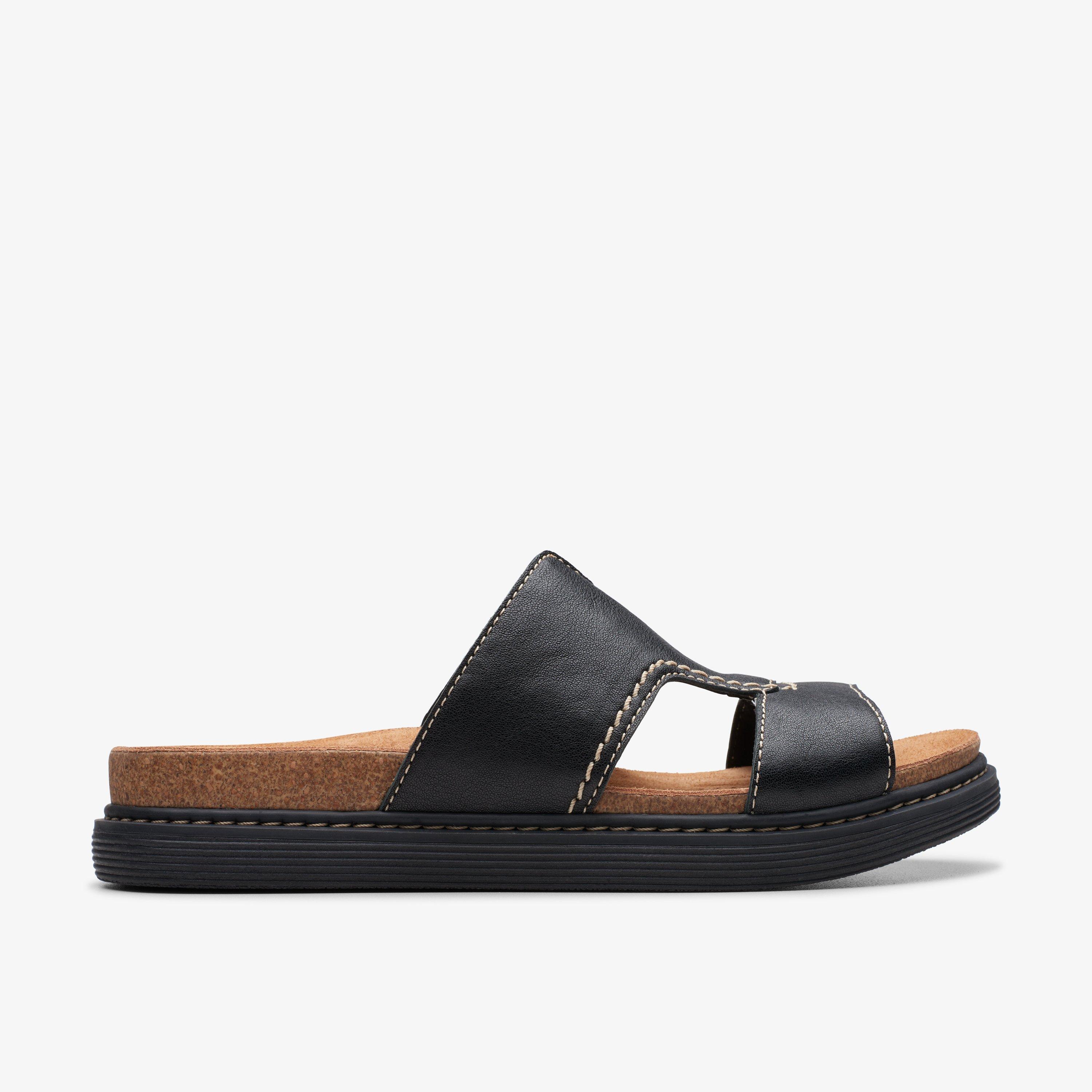 Clarks black 2024 leather sandals